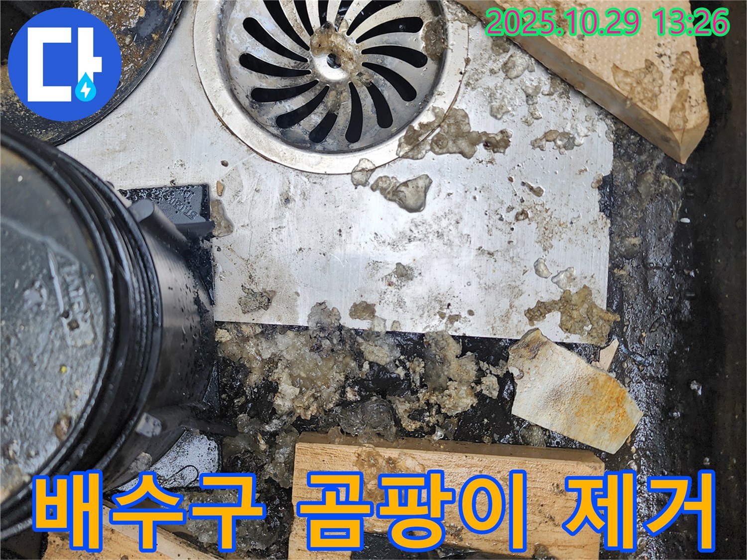 배수구 주변 곰팡이 제거 - 청결