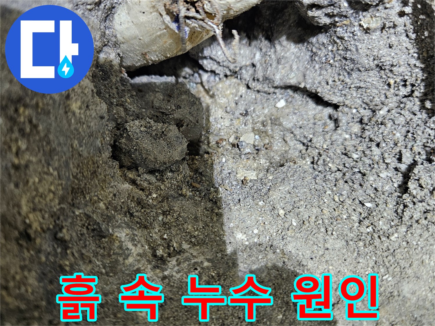 양평 용문 누수 - 흙 속에서 발견한 누수 원인
