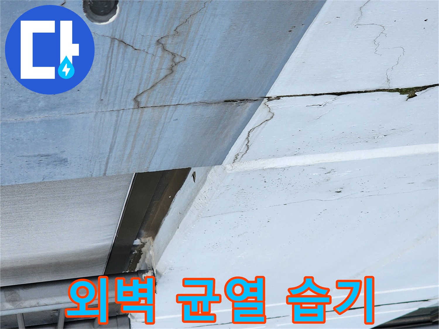 벽체-균열-사이의-습기와-백화현상