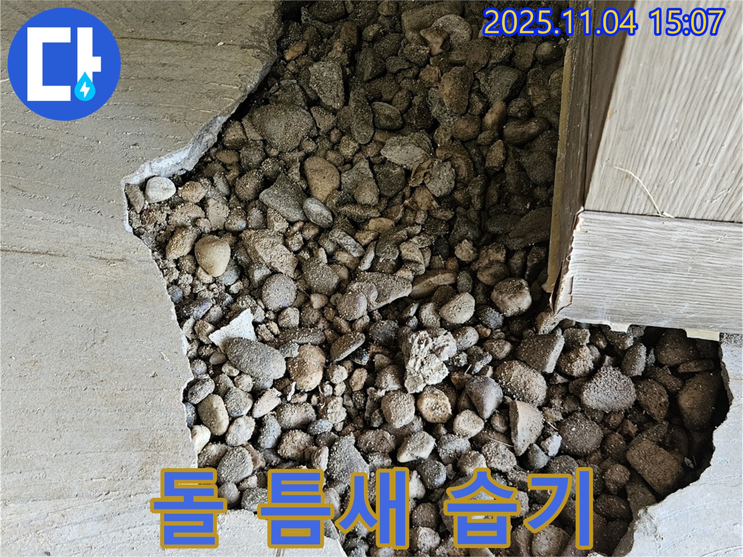 돌 틈새 습기 - 습기로 가득 찬 돌 틈새