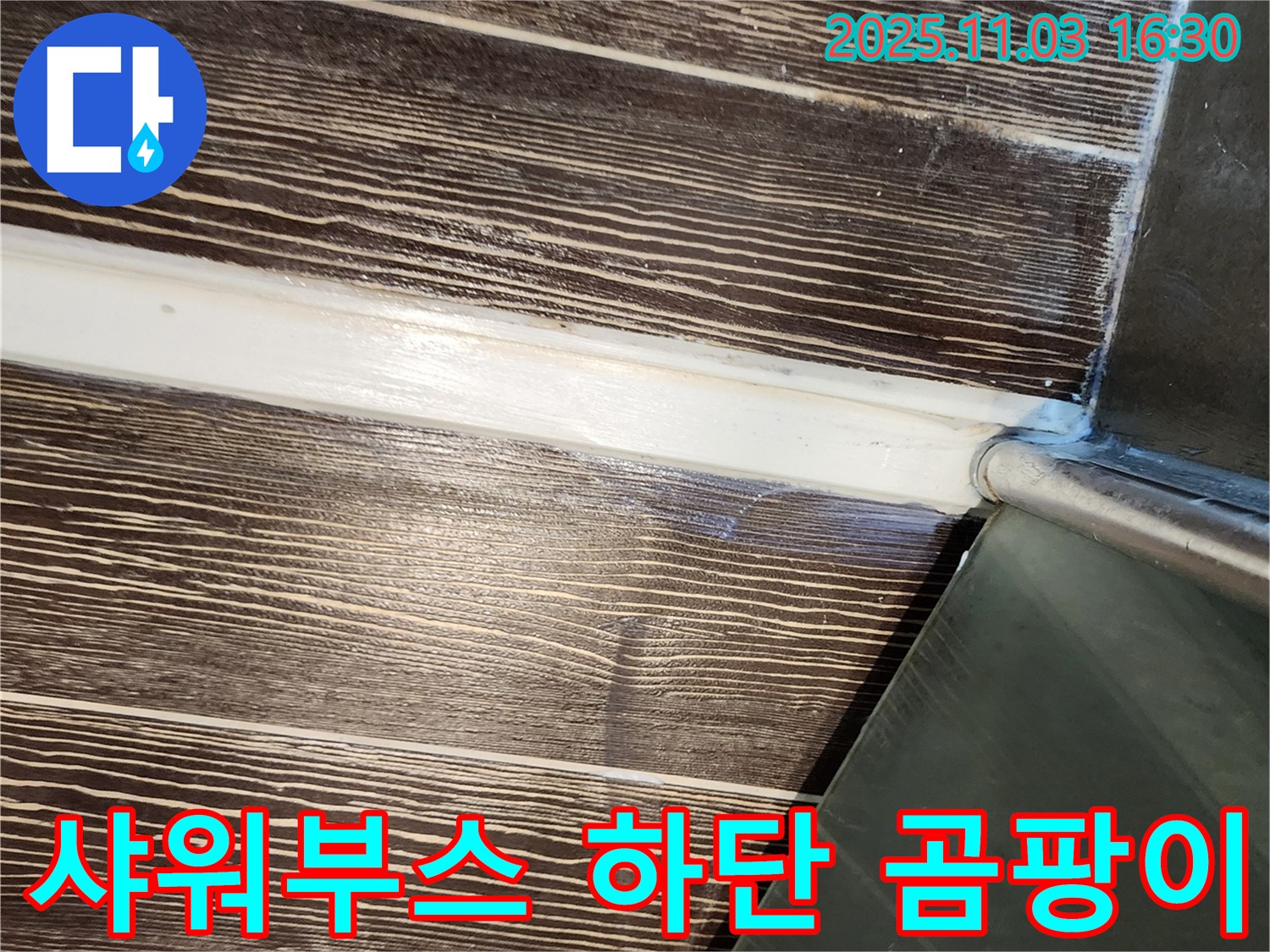 샤워부스 - 하단 - 실리콘 - 곰팡이 - 제거 - 재시공 - 양주 - 삼숭동