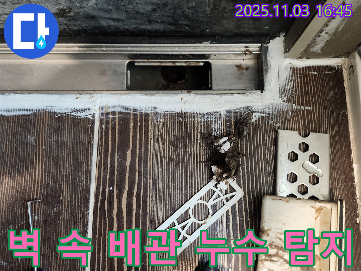 욕실 샤워기 누수 - 벽 속 배관 누수 탐지