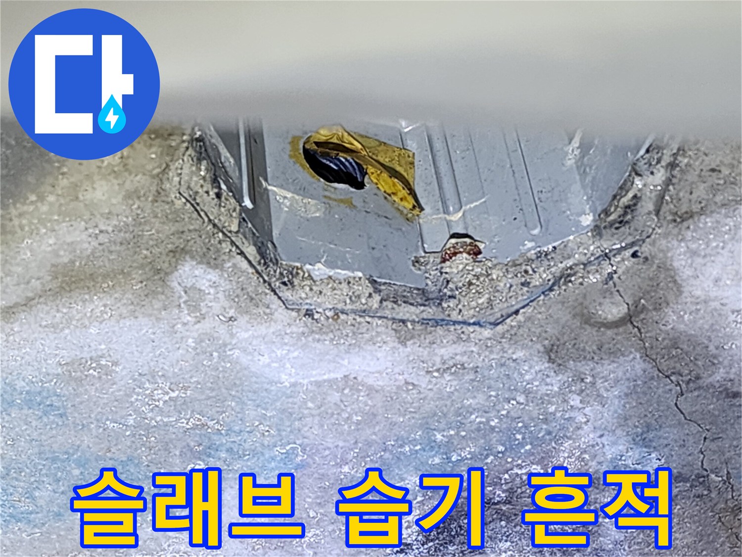 천장-콘크리트-표면-습기-및-균열-상태
