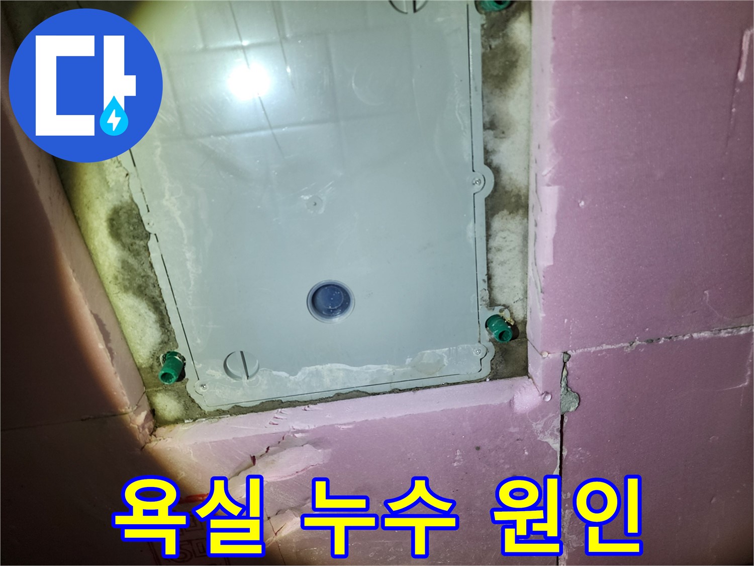 계양구 작전동 아파트 욕실 점검구 - 누수 원인 파악 중