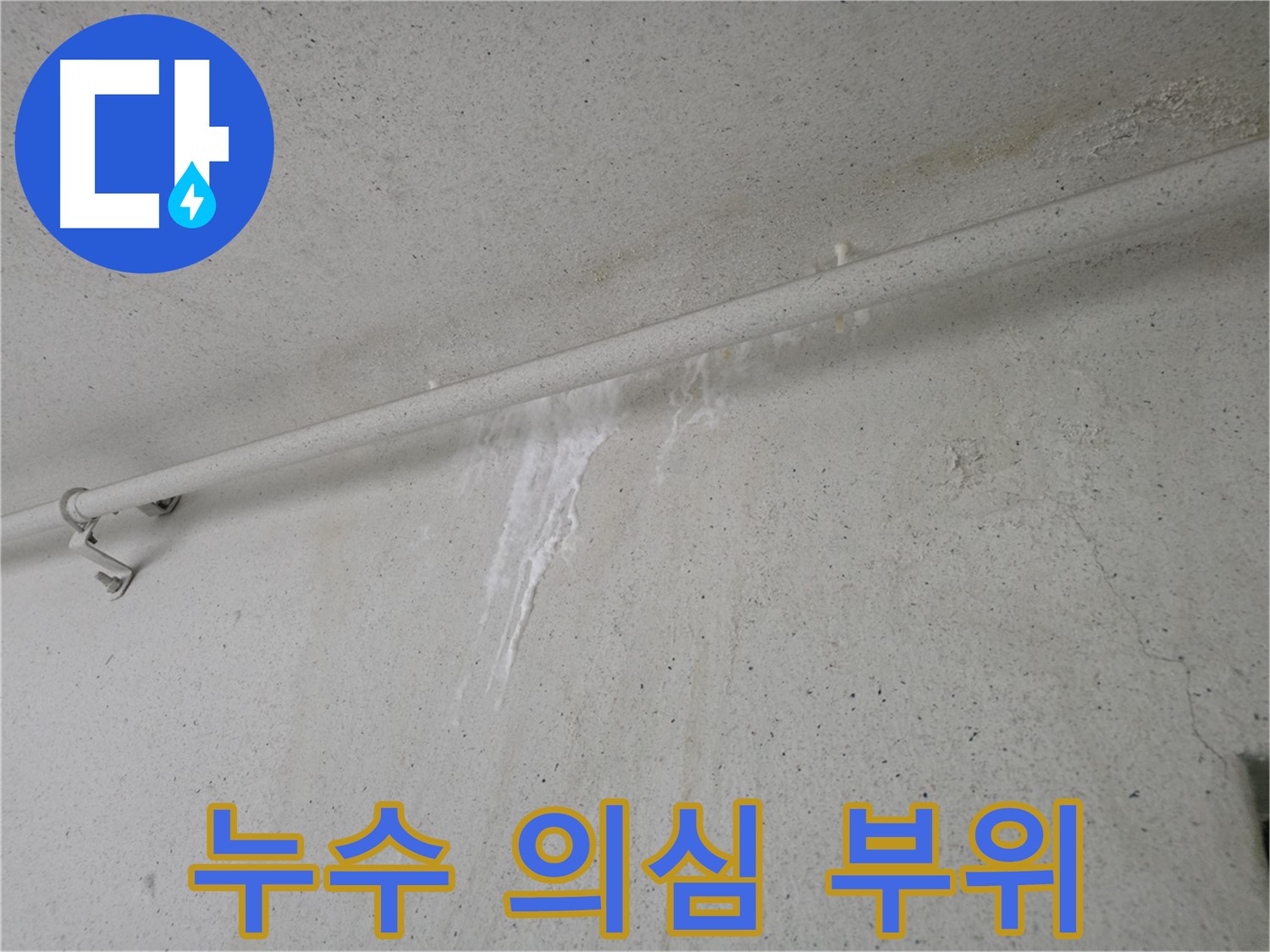 젖은 벽면 - 안양 누수 의심 부위