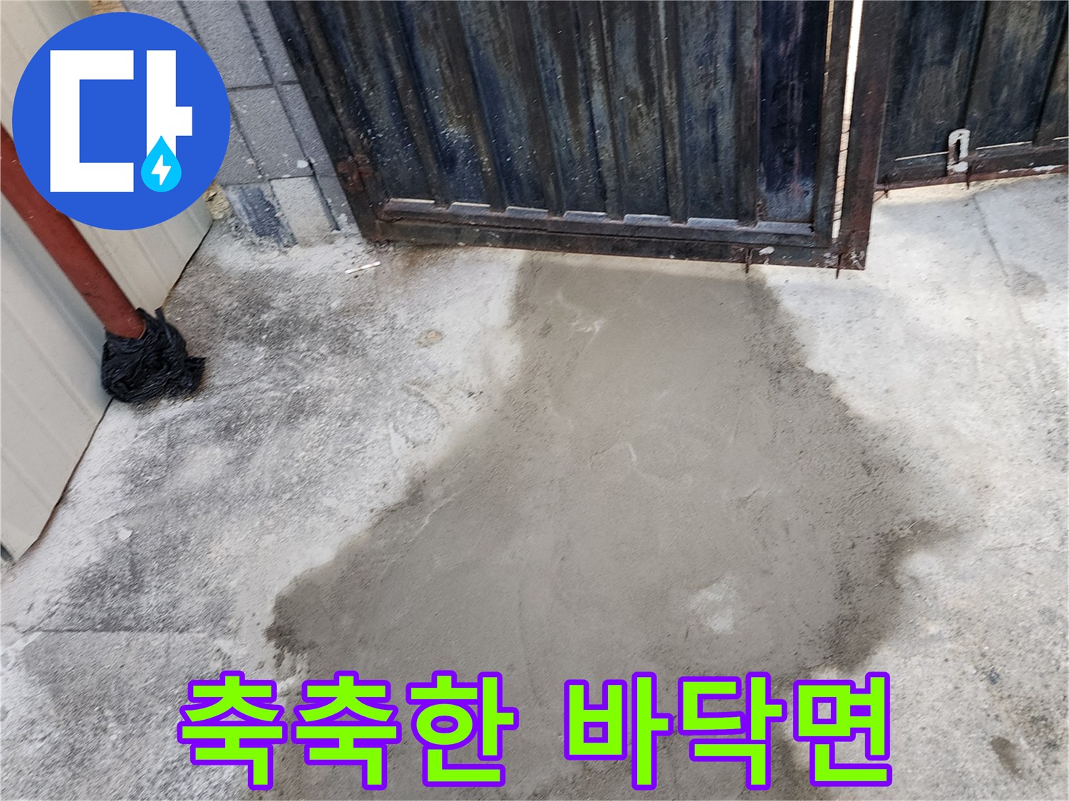 대문-앞쪽-콘크리트-습기-발견