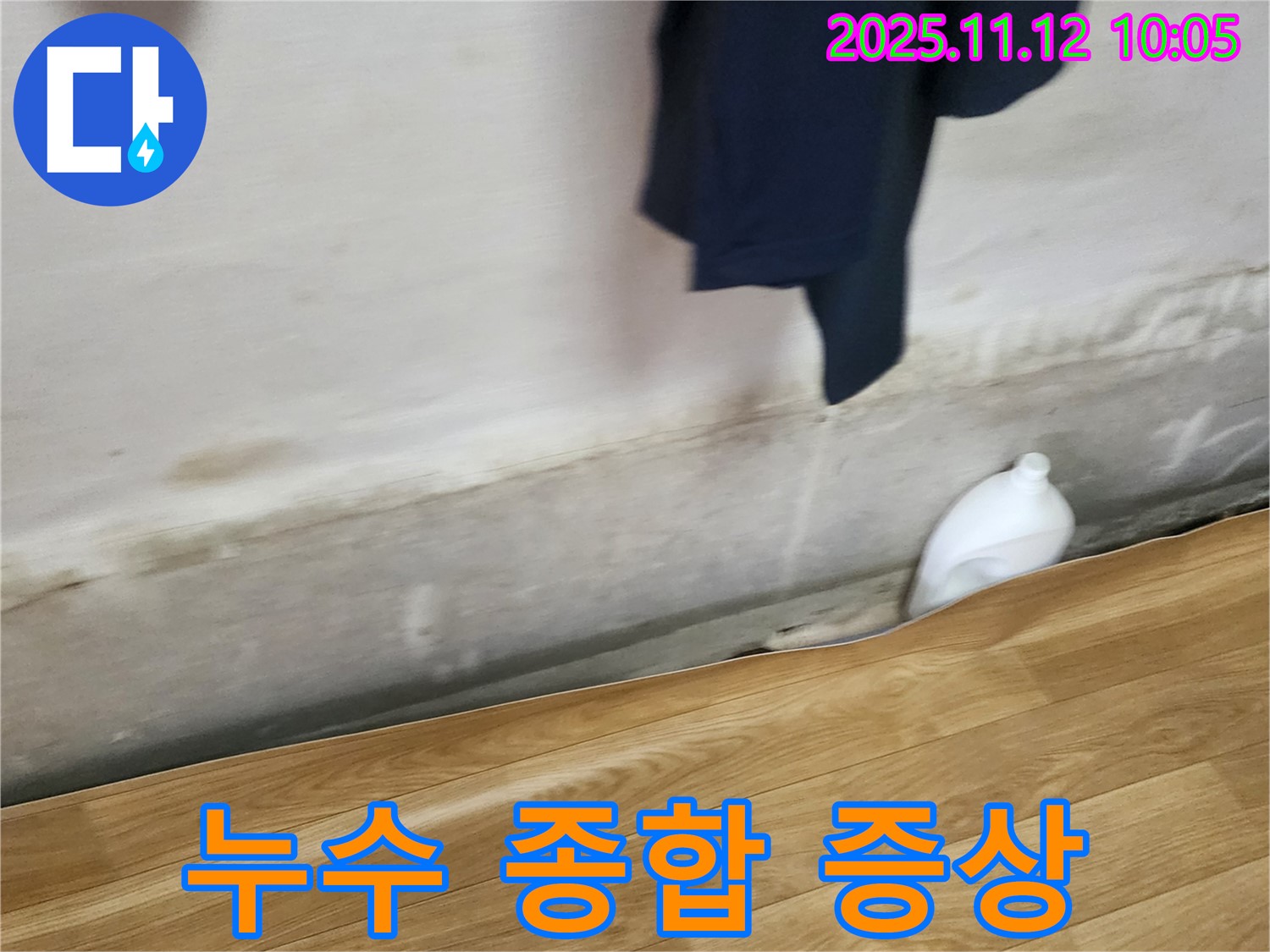 누수 종합 증상 - 곰팡이 냄새 - 젖은 벽