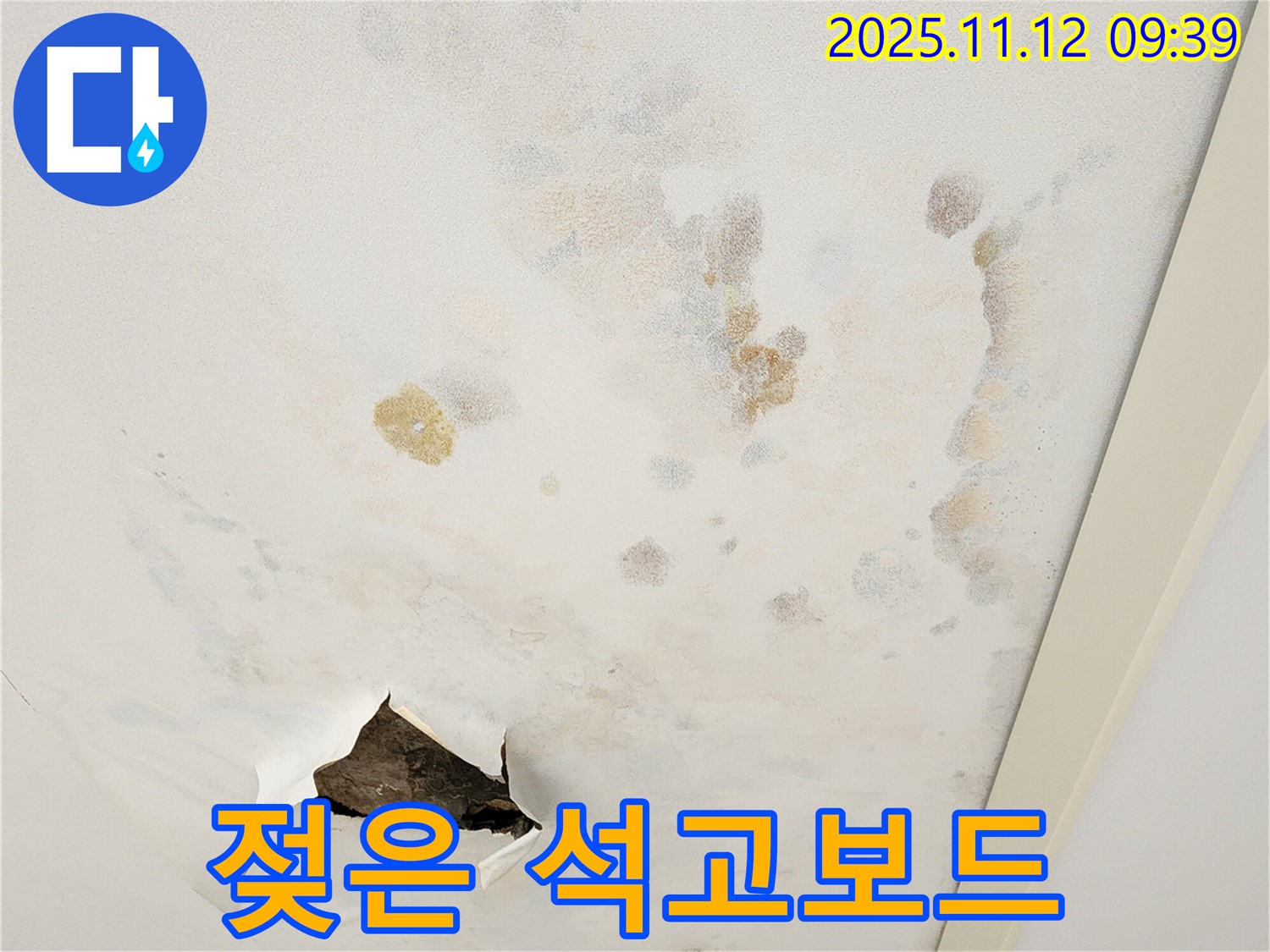 젖은 석고보드 - 교체 시공 - 꼼꼼한 마무리
