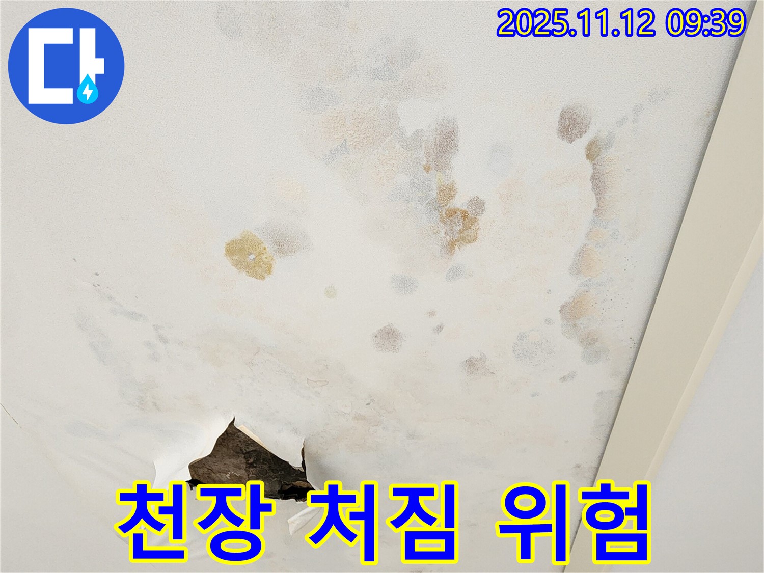 천장 처짐 - 안전 문제 - 긴급 점검