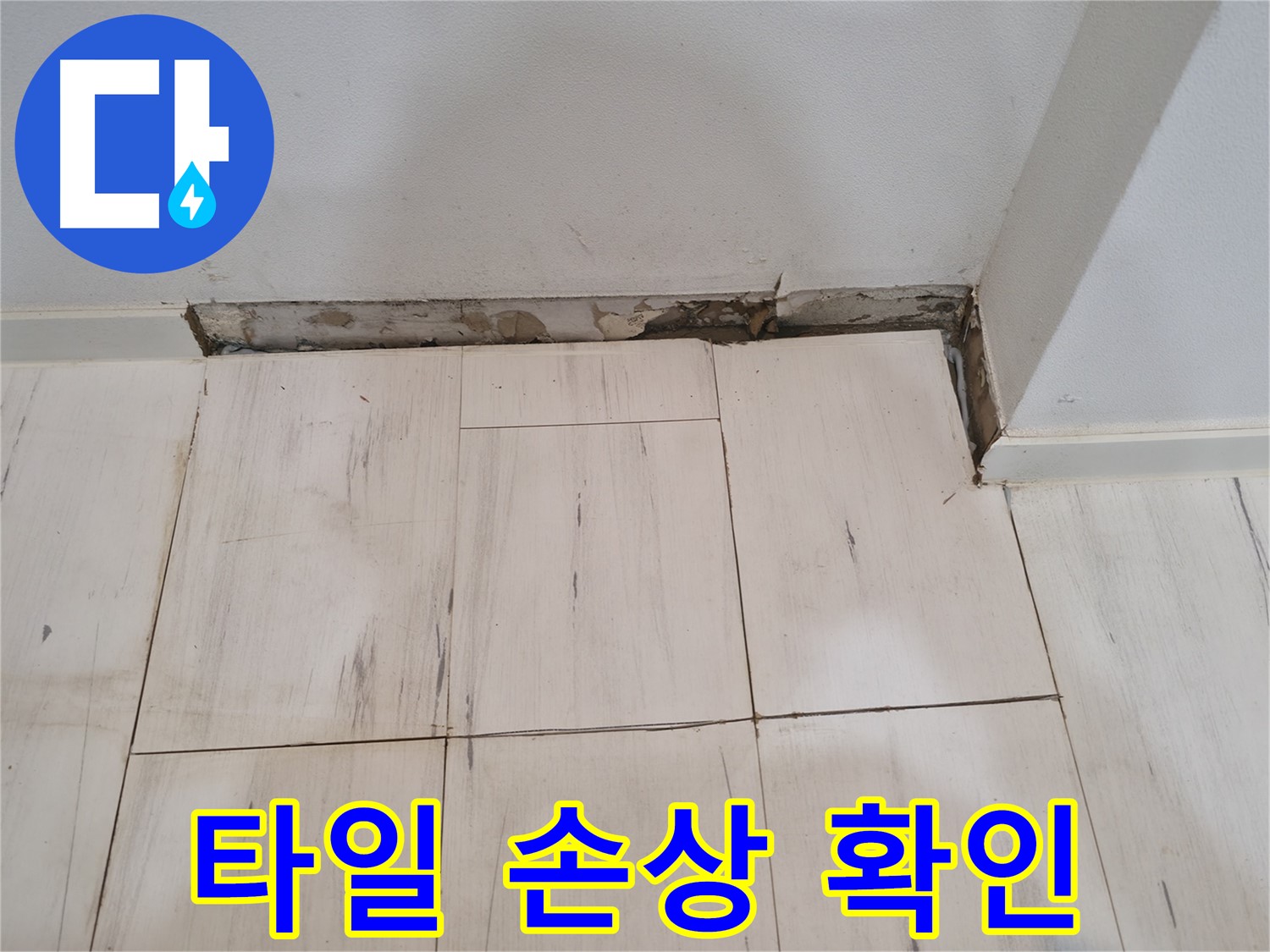 신림동 관악구 누수 - 벽면 타일 손상 확인 - 누수와 연관성 확인