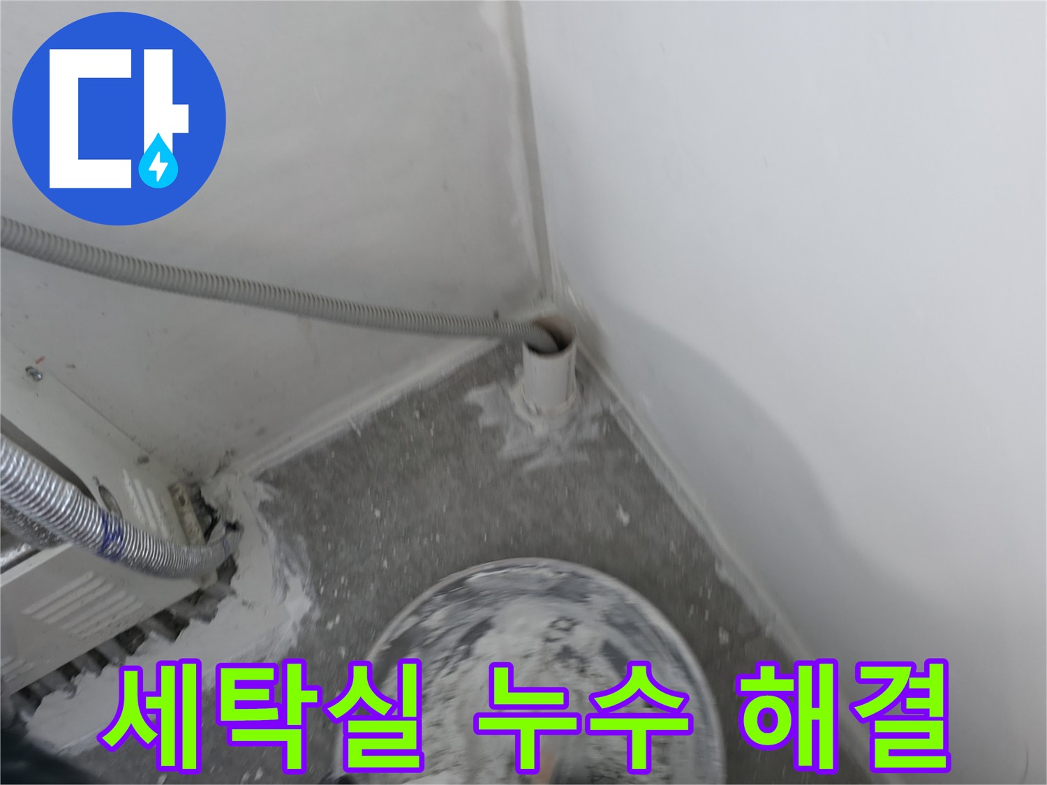 신림 하이츠빌라 세탁실 누수 - 세탁기 배수 문제 확인