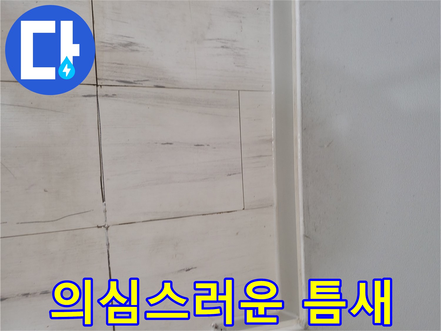 타일 틈새 - 의심스러운 누수 흔적
