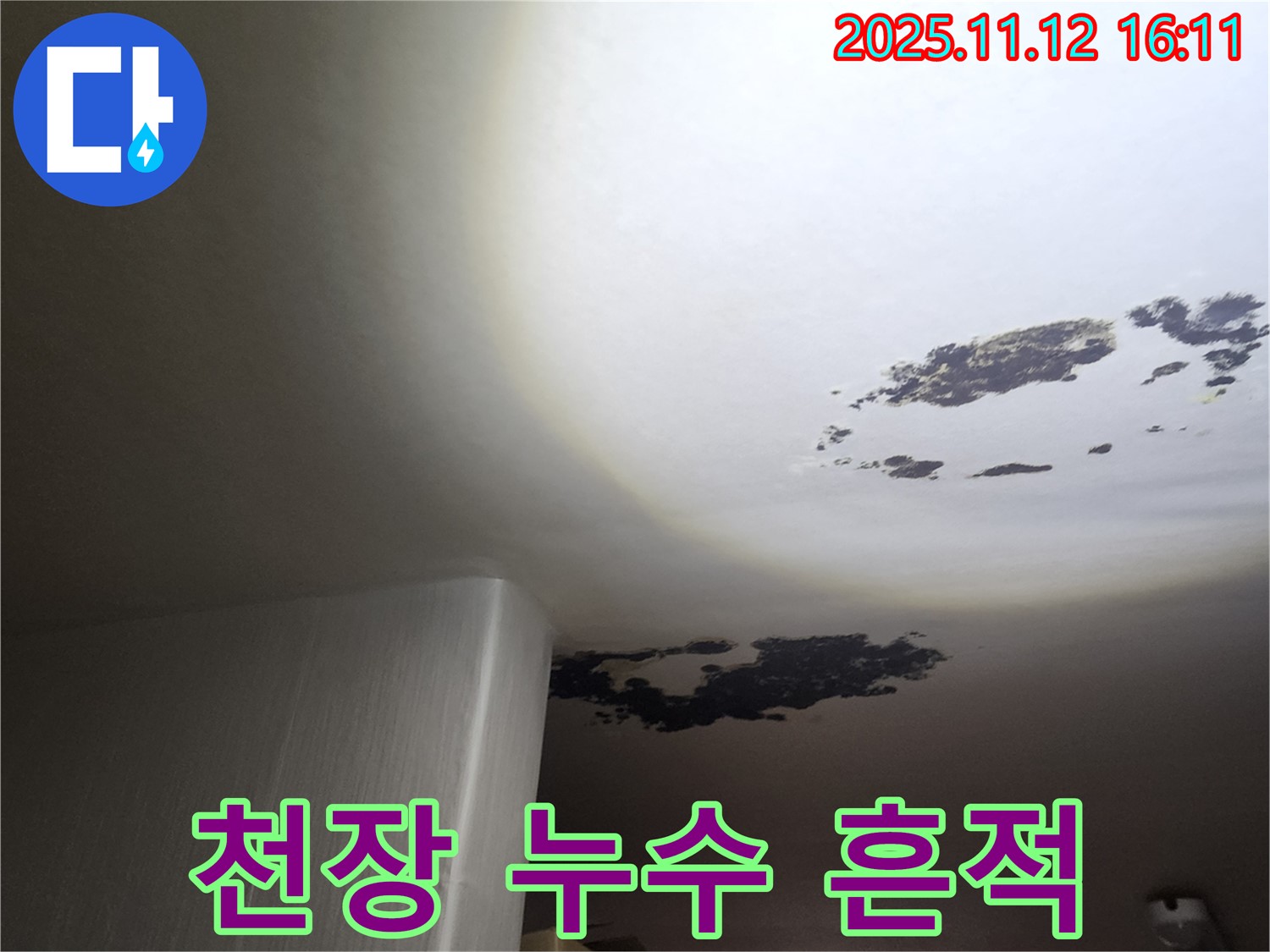 구읍리 천장 누수 - 누수 흔적 확인