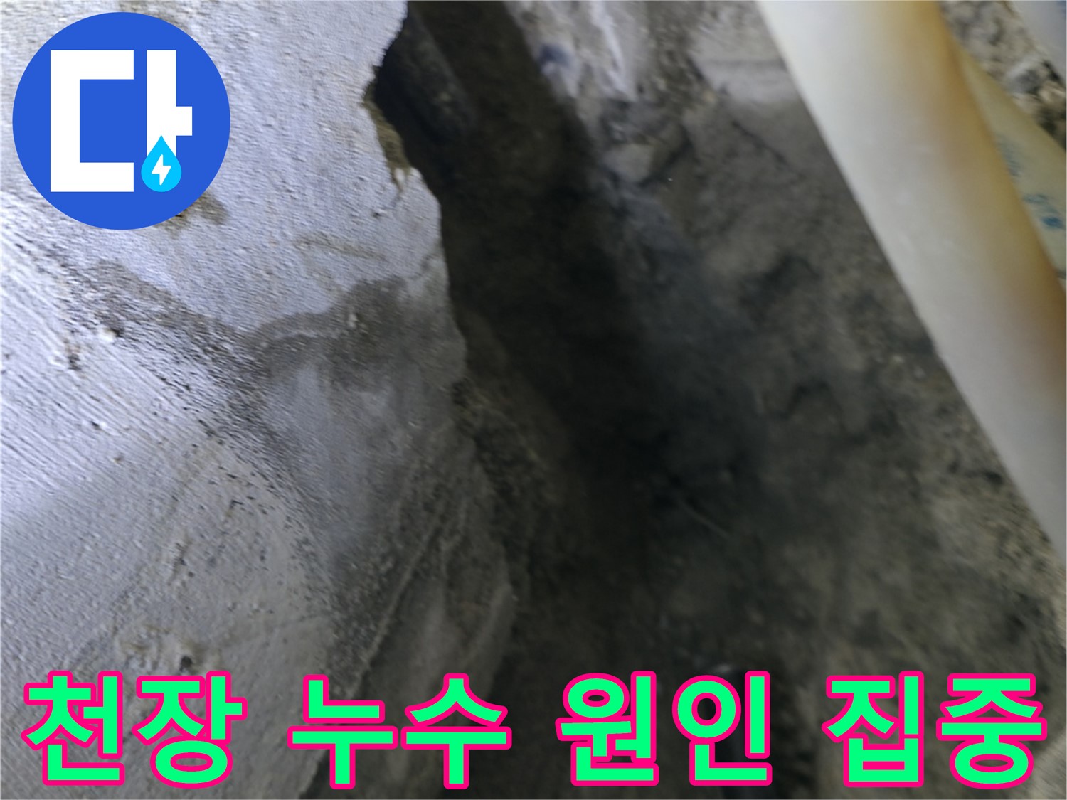 천장 누수 원인을 - 찾기 위해 집중하고 있습니다.