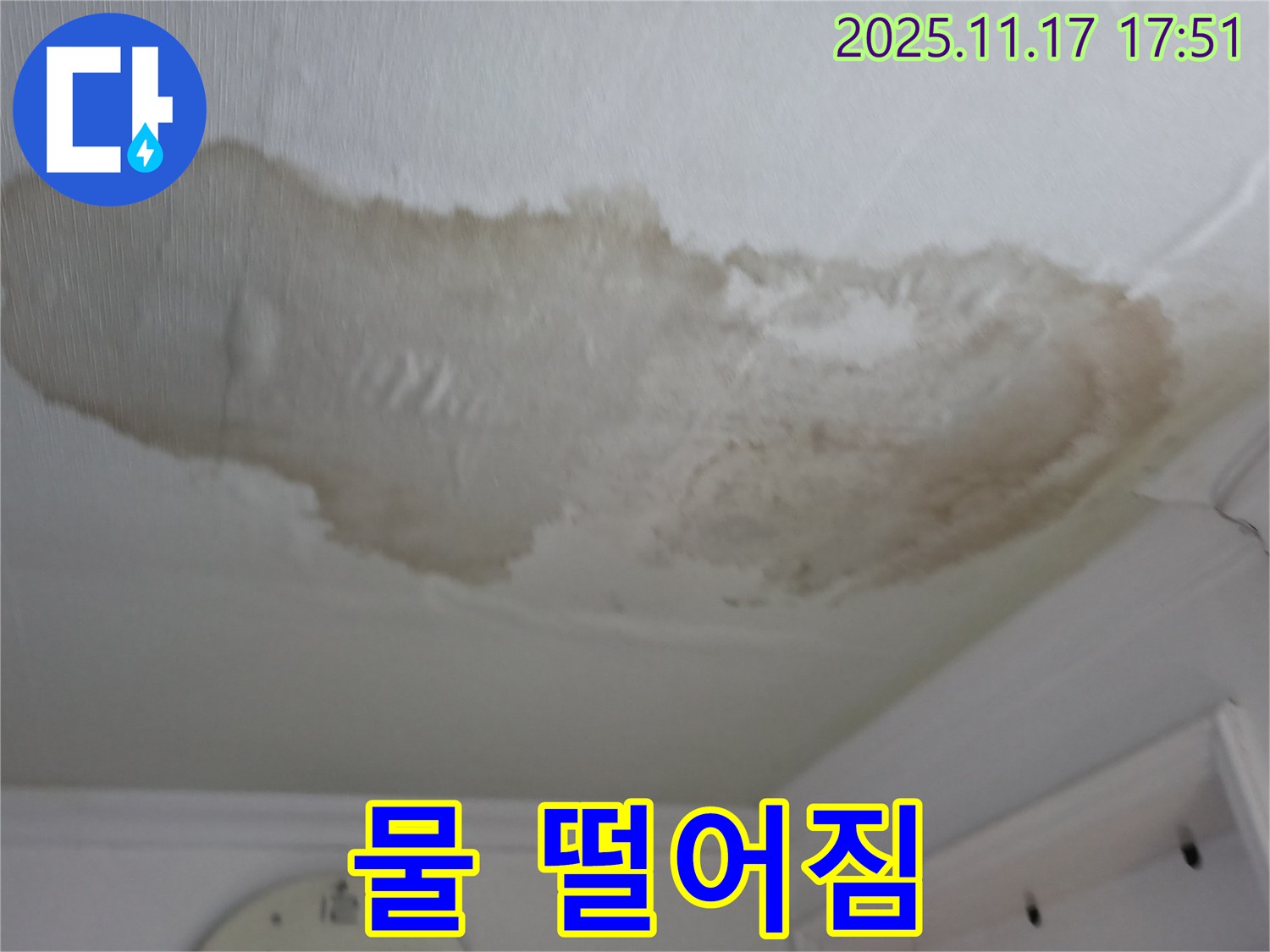 대림동 현대아파트 천장 물 떨어짐 - 심각한 누수