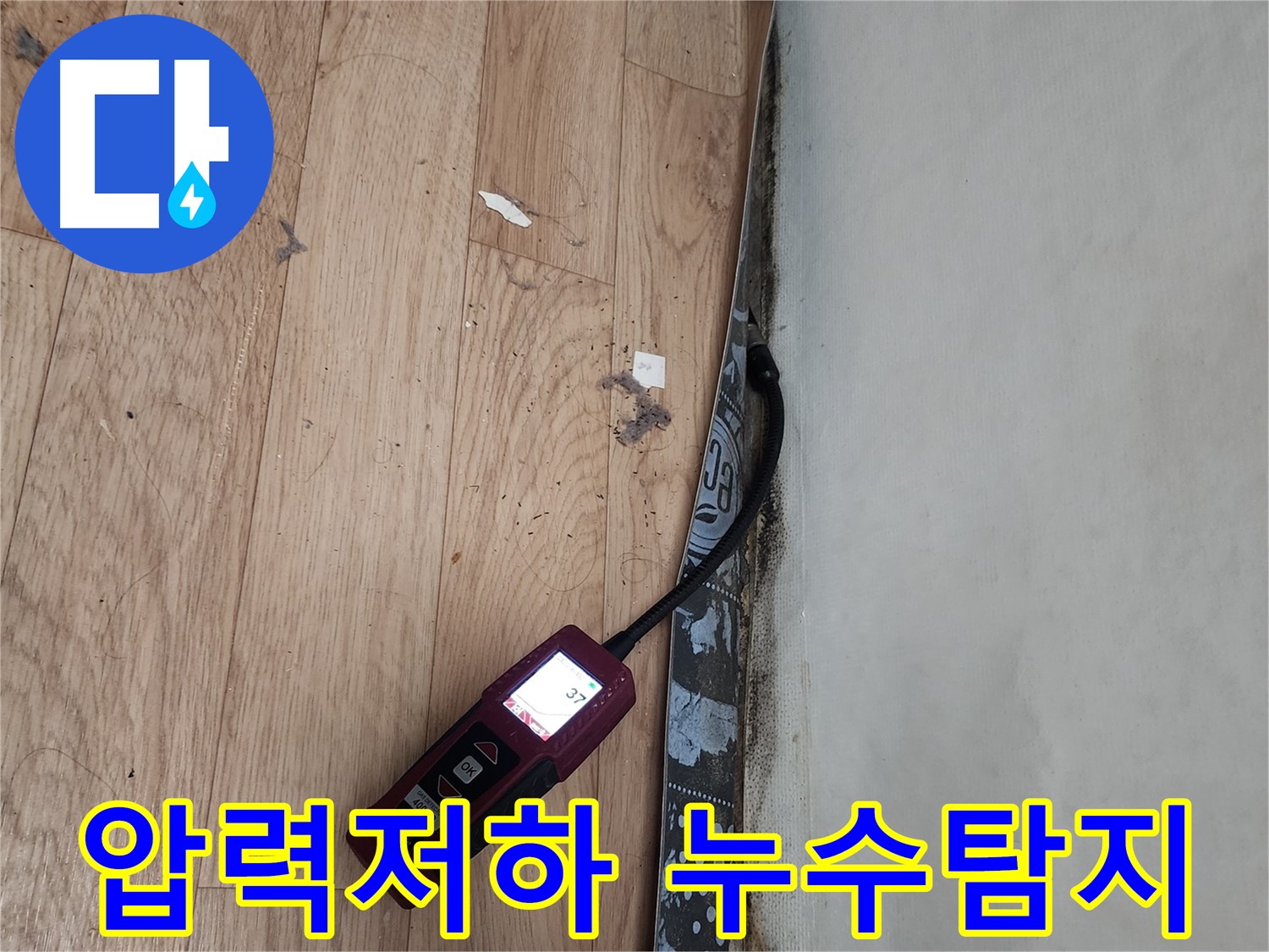정자동 누수탐지 - 압력 저하를 보이는 온수 배관 누수 지점 정밀 탐색