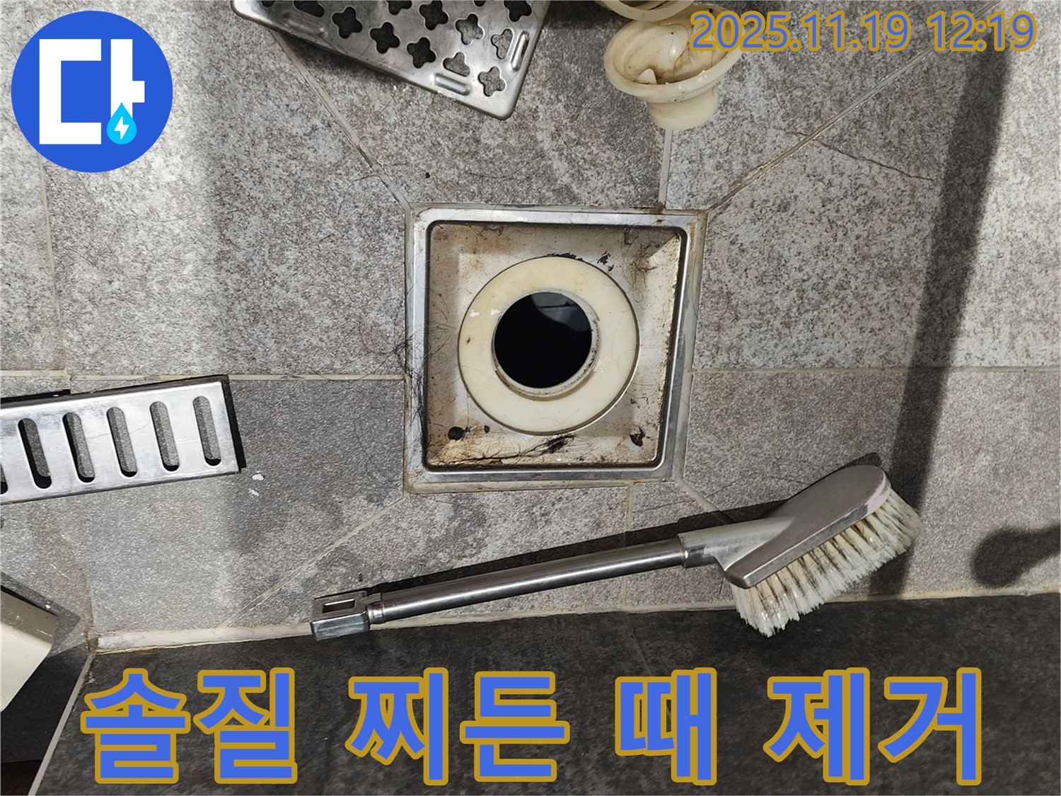 솔질 찌든 때 제거 - 꼼꼼하게