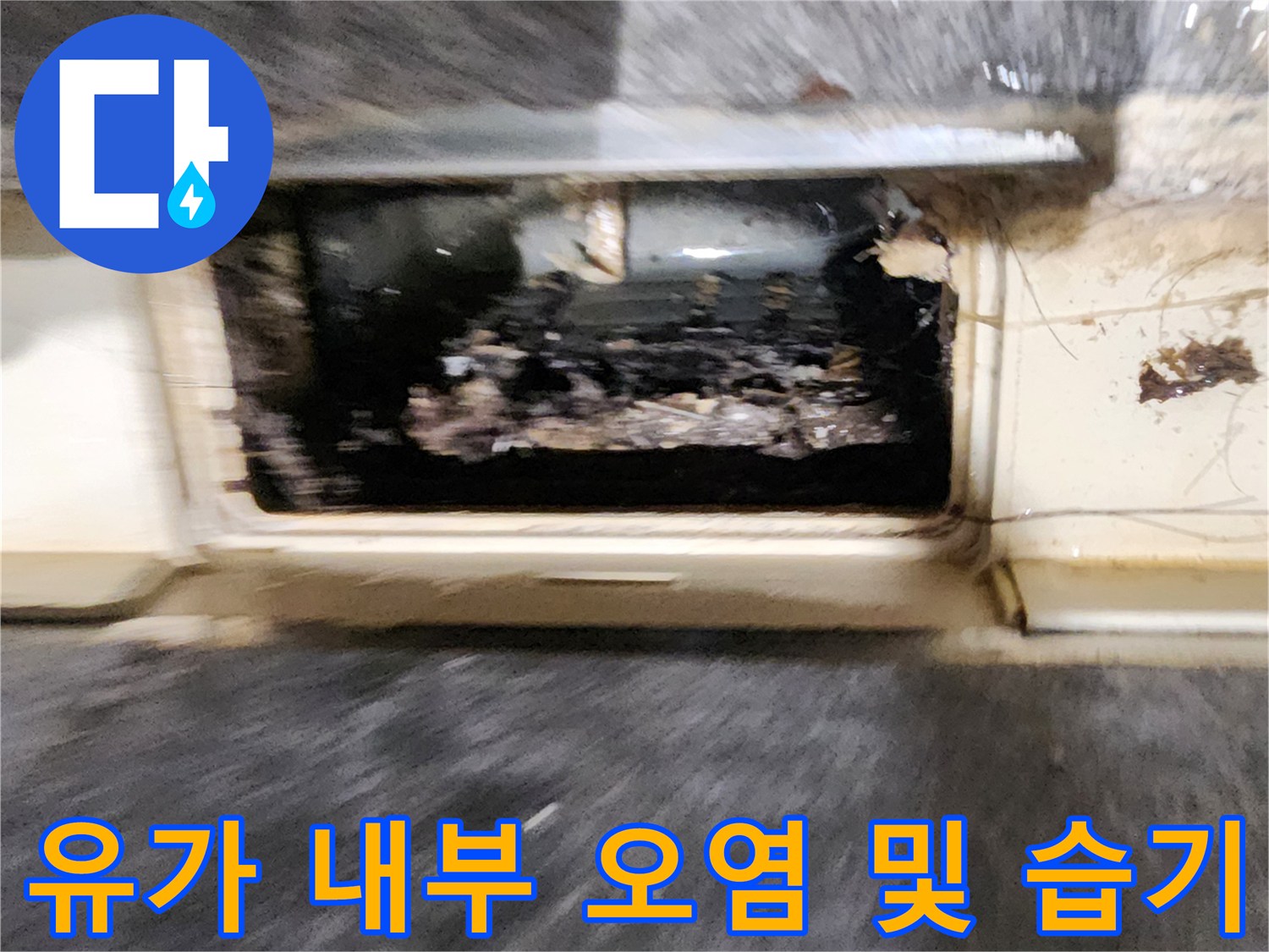 습기로-젖어있는-욕실-하수구-내부