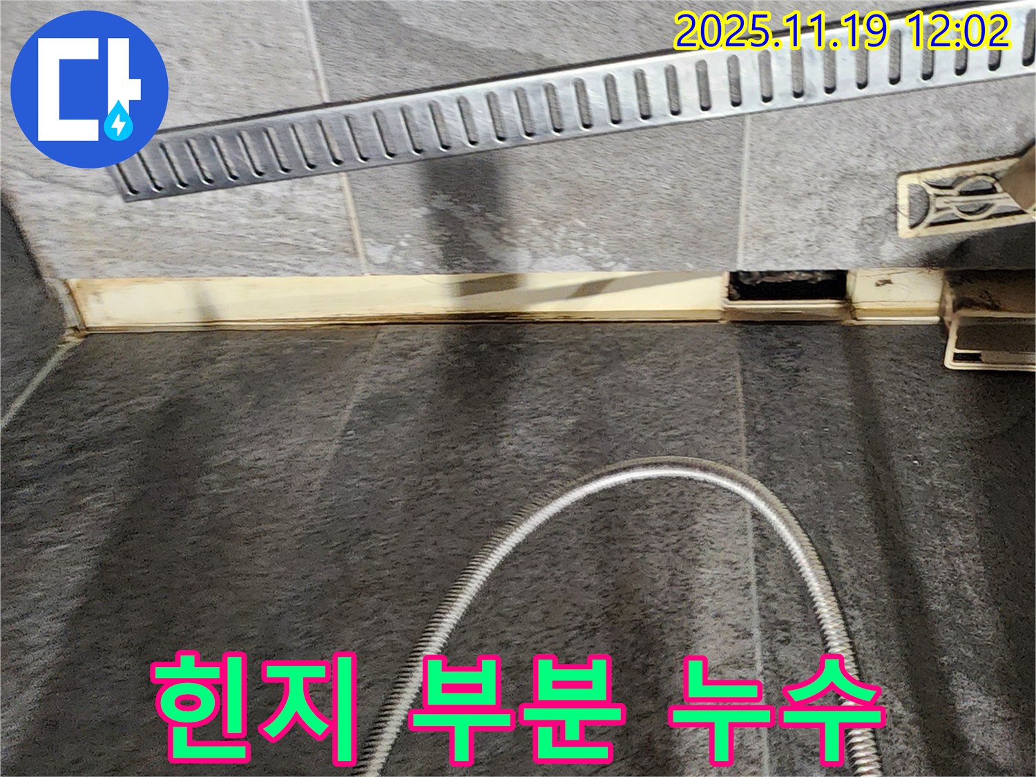 포천 내촌 샤워 파티션 - 힌지 부분 누수 점검 - 누수 전문가