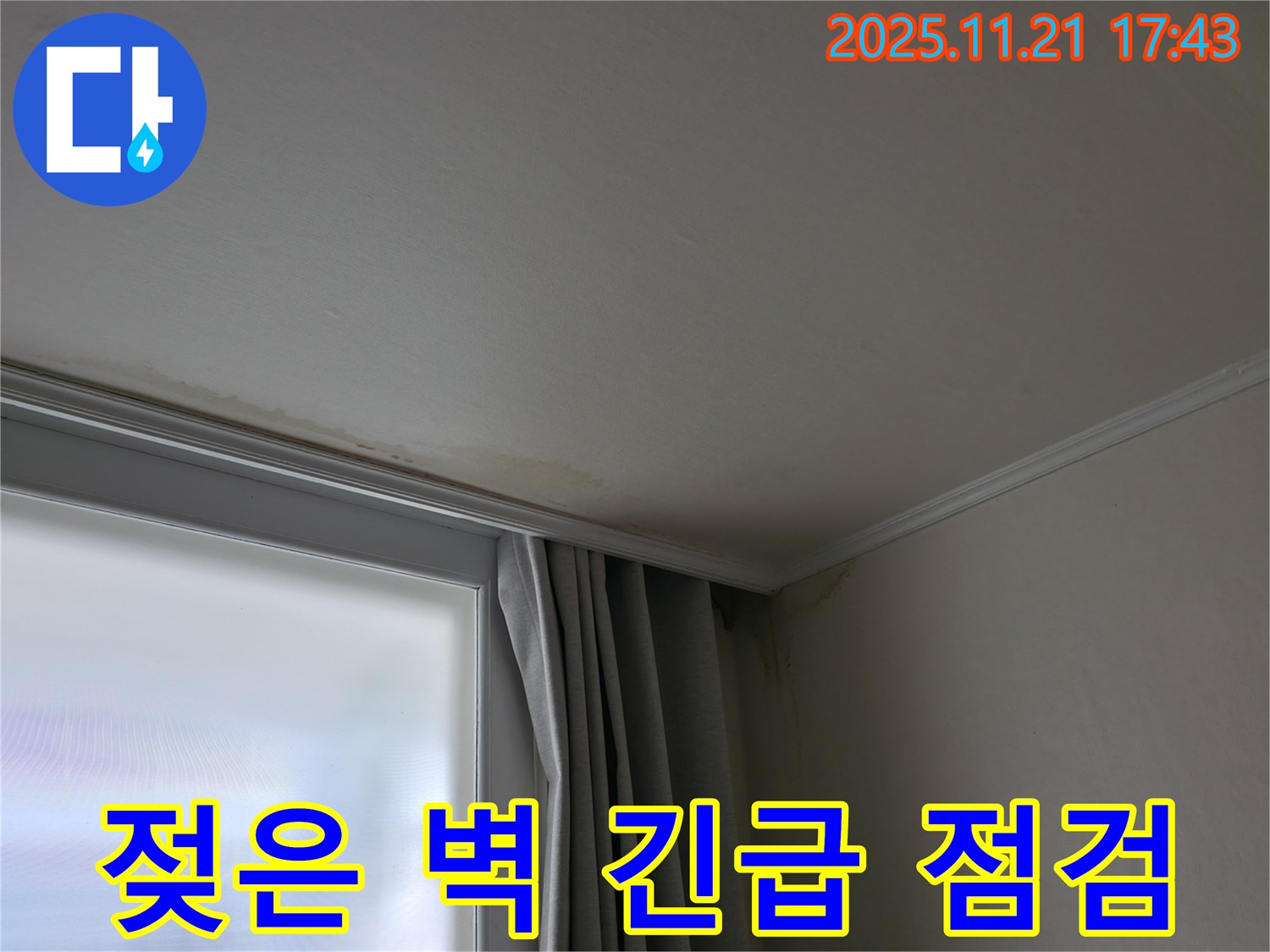 세검정 젖은 벽 - 곰팡이 발생 전 - 긴급 점검