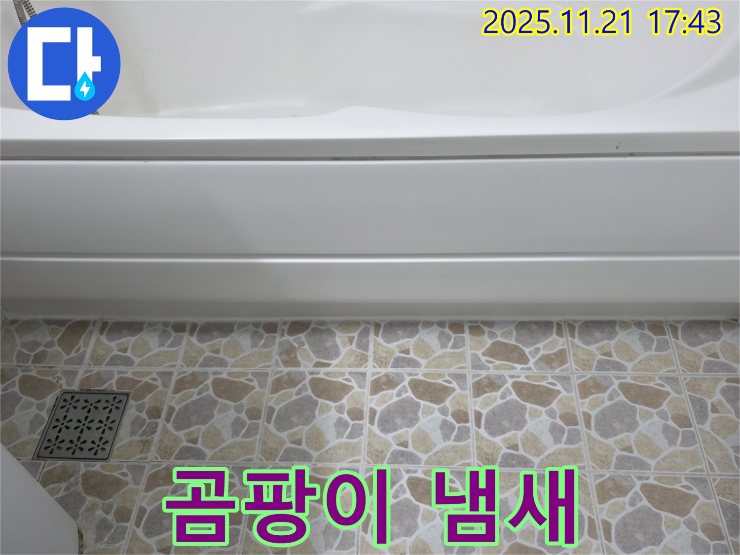 욕조 누수 - 곰팡이 냄새 - 강력 증거