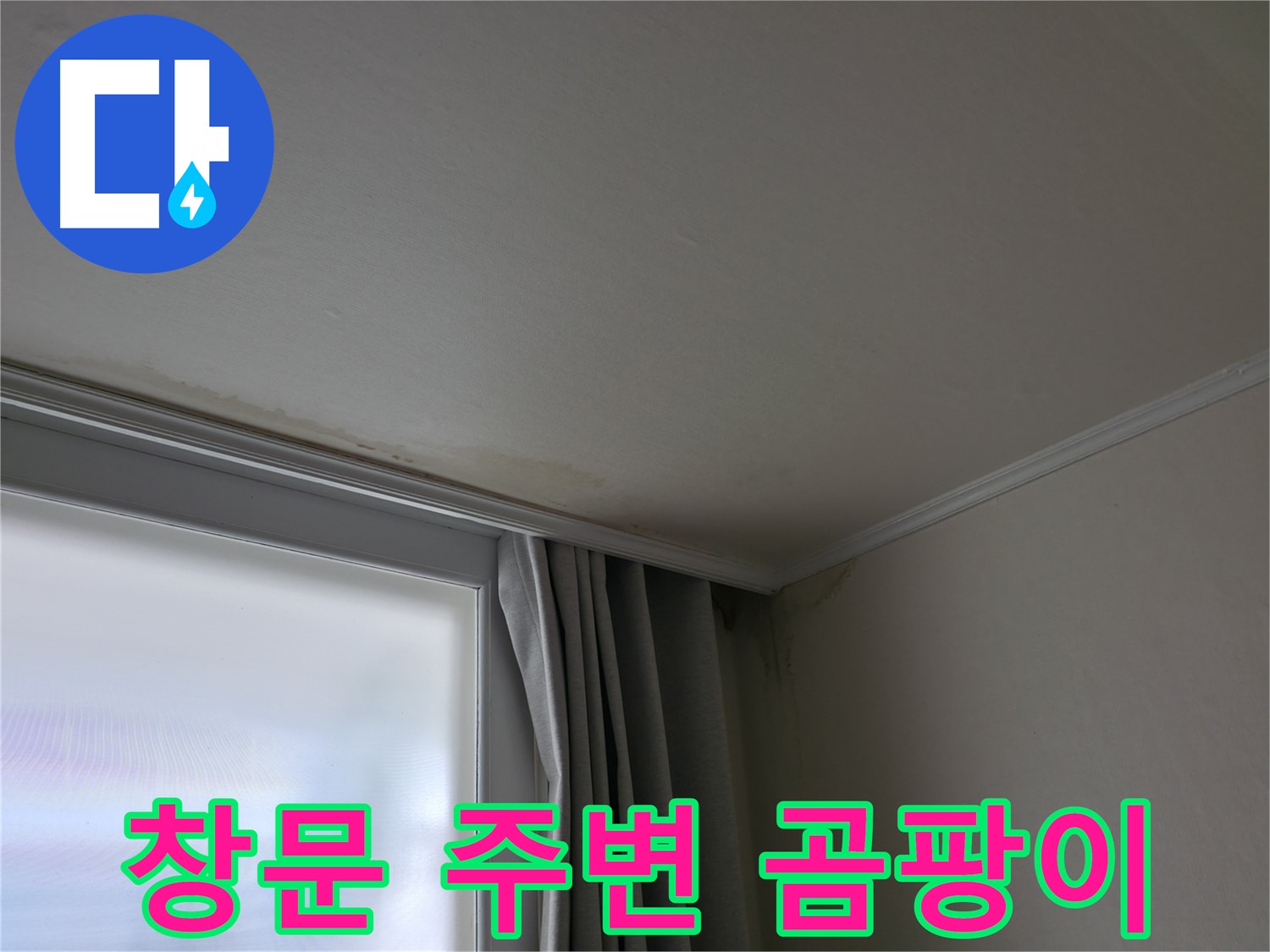 창문 주변 곰팡이 - 결로와 누수 동시 해결