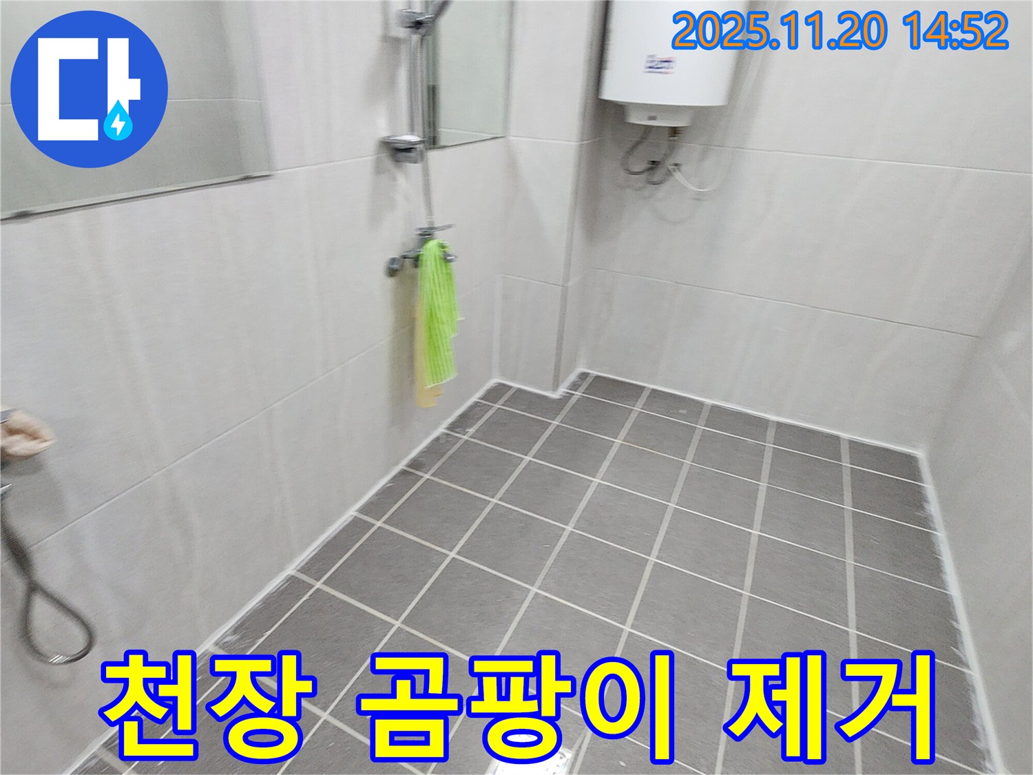 욕실 천장 곰팡이 해결 - 환풍기 점검 및 곰팡이 제거 완료!