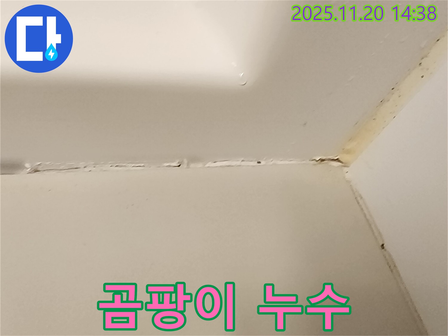 욕조 실리콘 - 곰팡이 - 누수