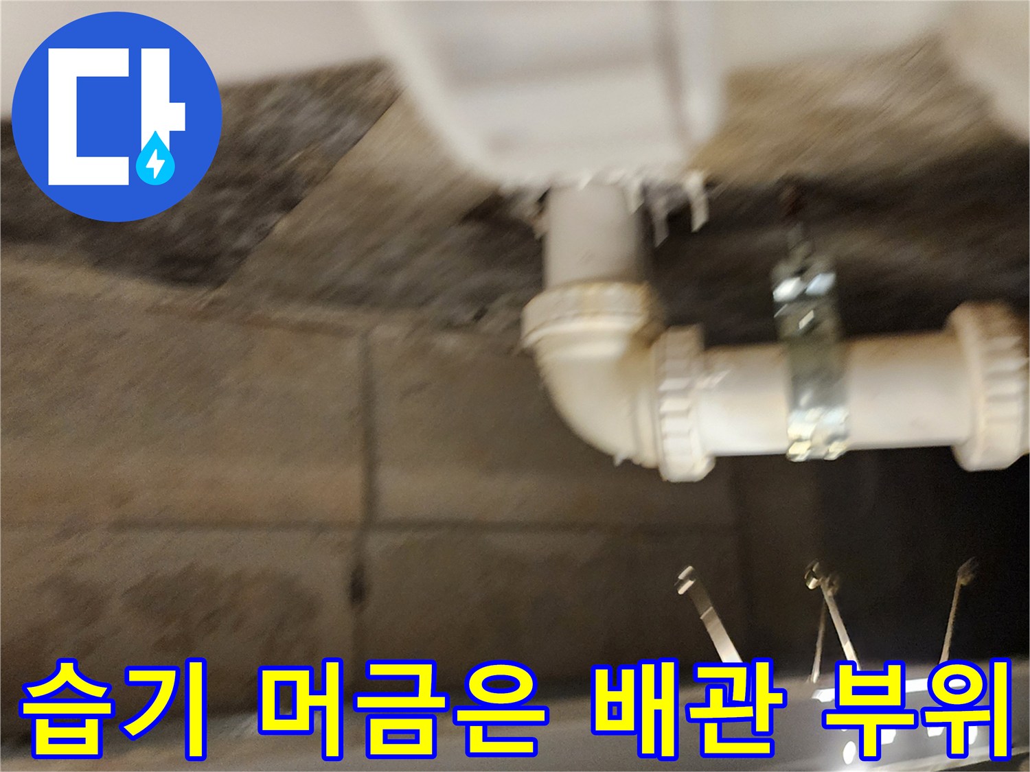 하부-천장-배수-파이프-연결-누수-확인