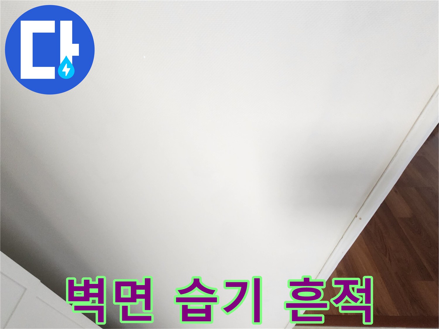 가산면 현장-벽면 습기 흔적 촬영