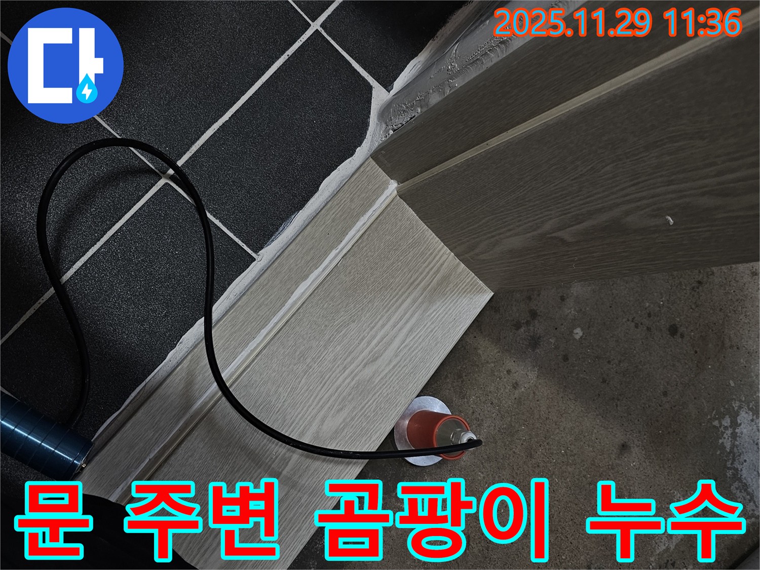 문 주변 곰팡이 - 누수 의심, 빠른 점검