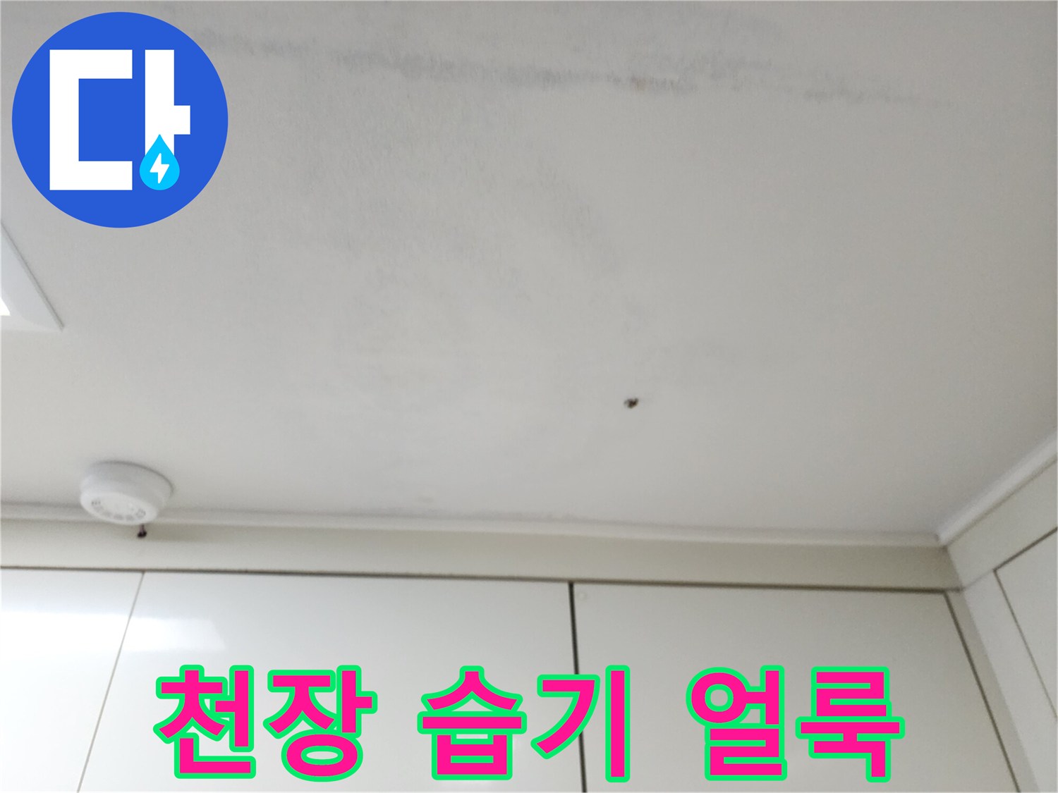 주방-천장의-넓게_번진_습기_얼룩