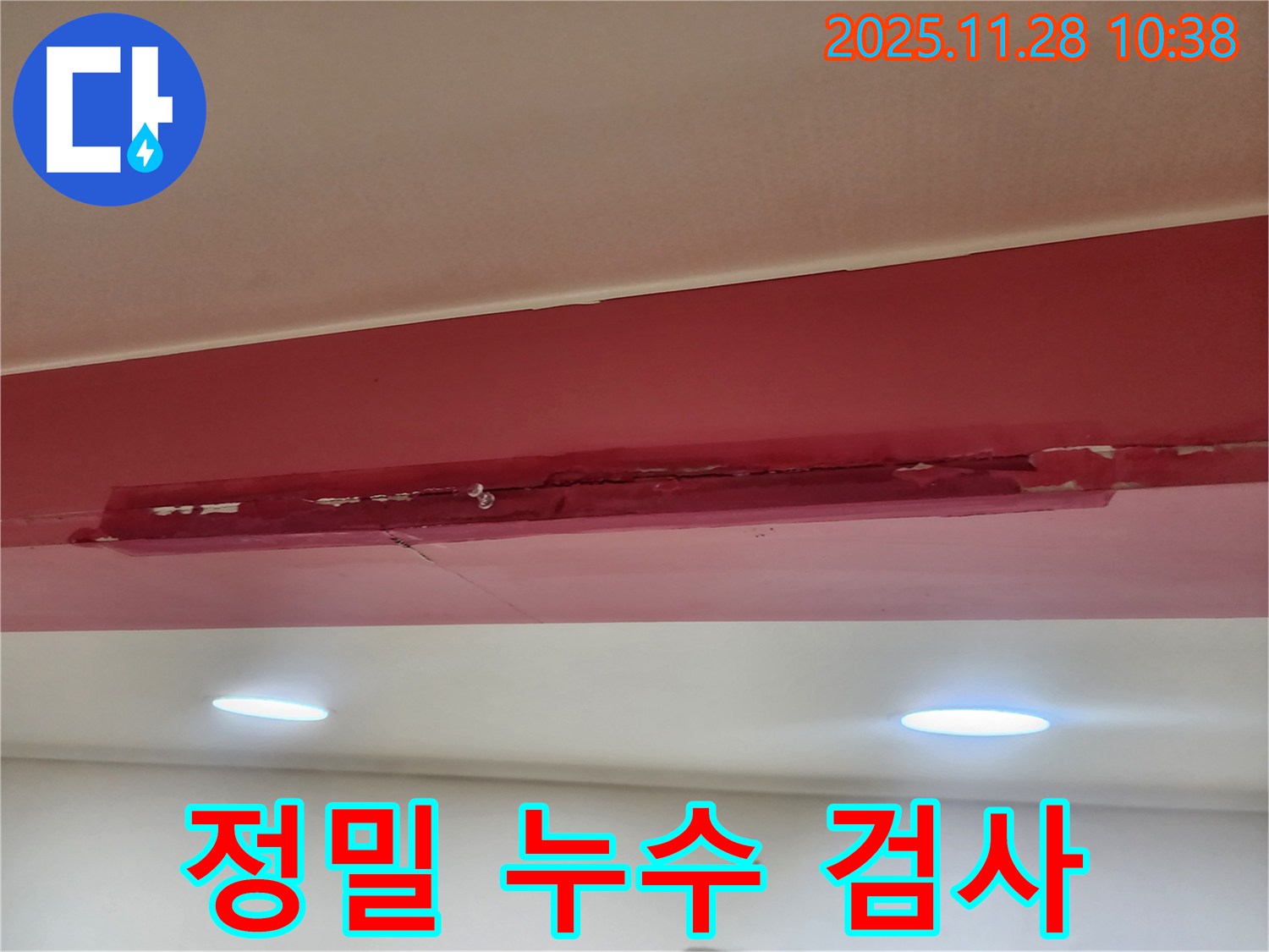 포천 금동리 천장 - 정밀 누수 검사 중