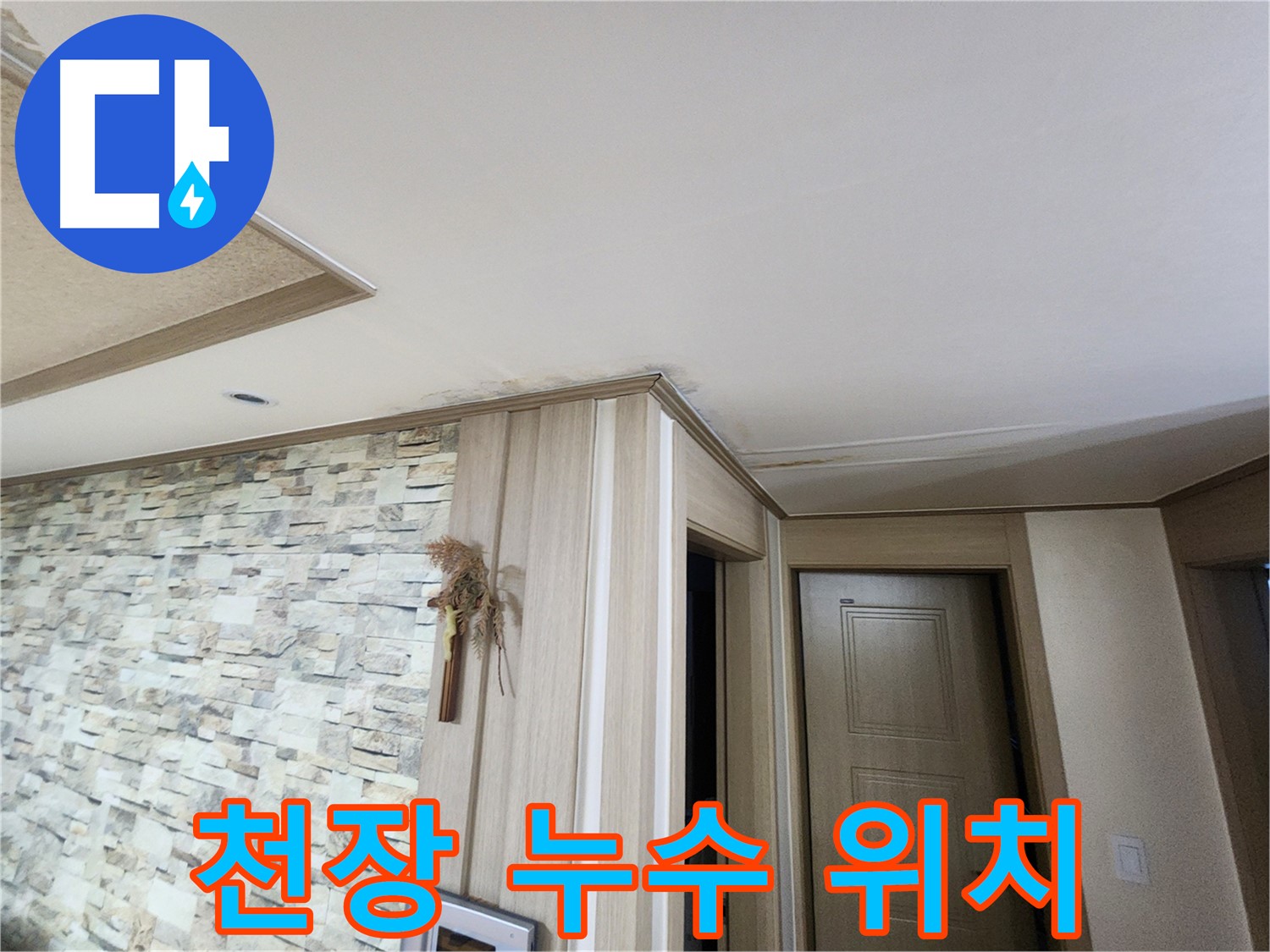 천장 누수 - 정확한 위치 파악이 중요합니다.