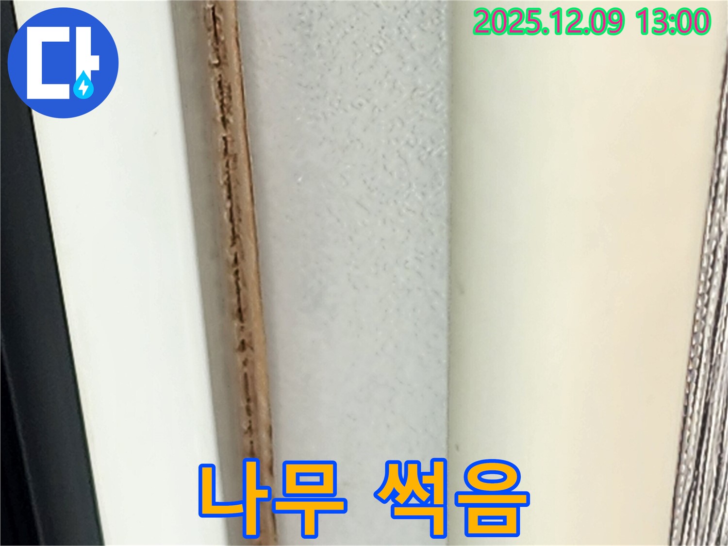 창틀 주변 나무 썩음 - 심각한 누수가 진행 중입니다.