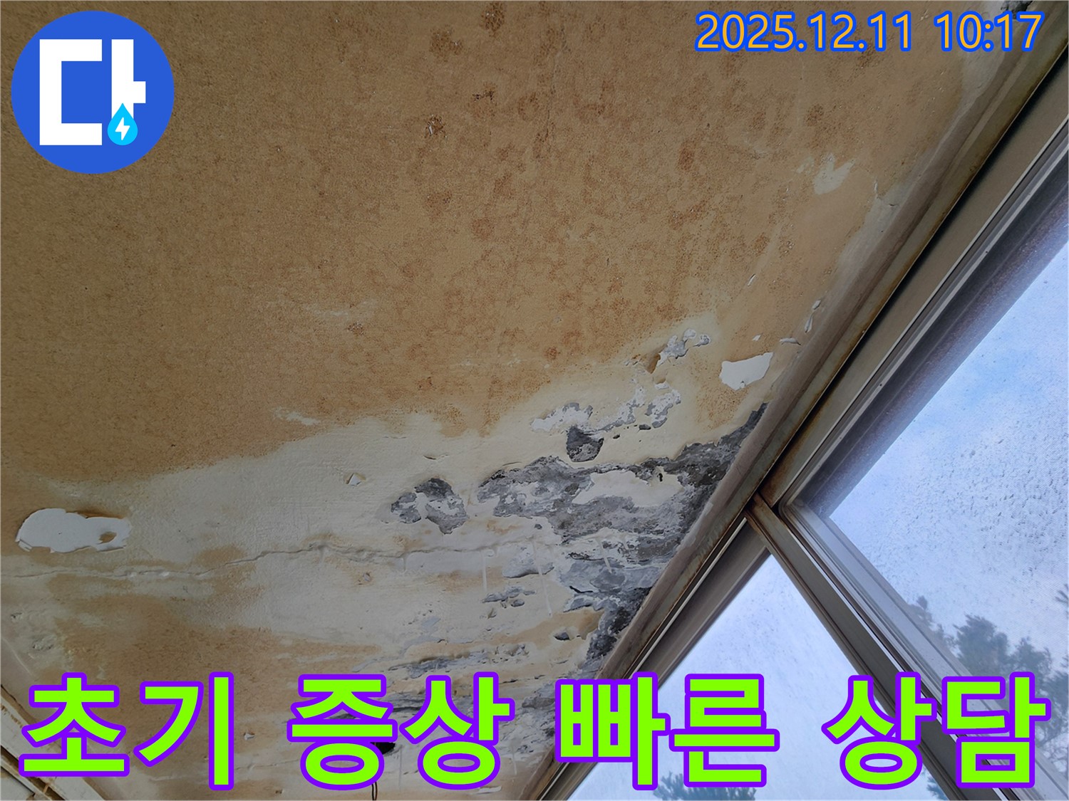 천장 누수 - 초기 증상, 빠른 상담