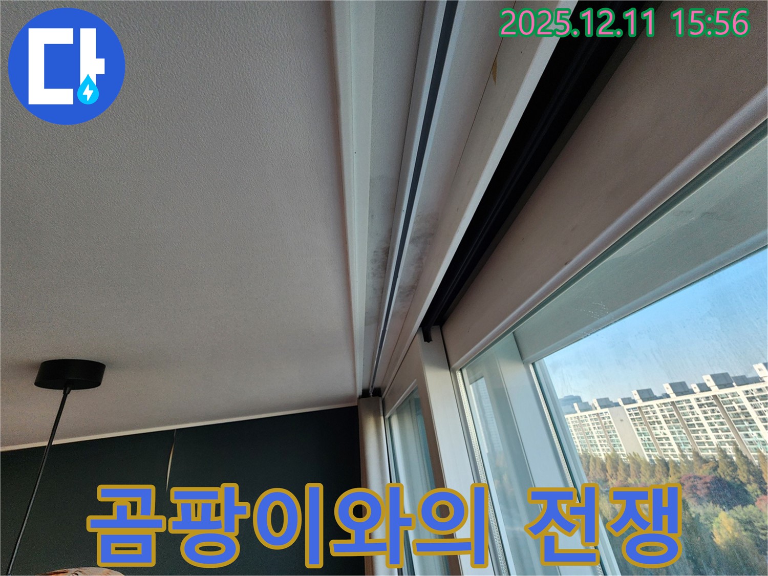 포천시 영중면 샷시 곰팡이 - 누수를 잡고 곰팡이와의 전쟁에서 승리!