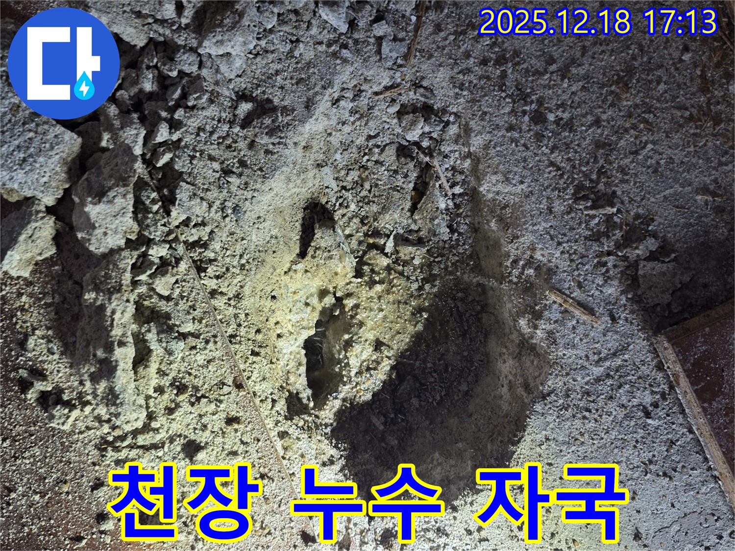 누수 자국 - 천장에 남은 누수 자국