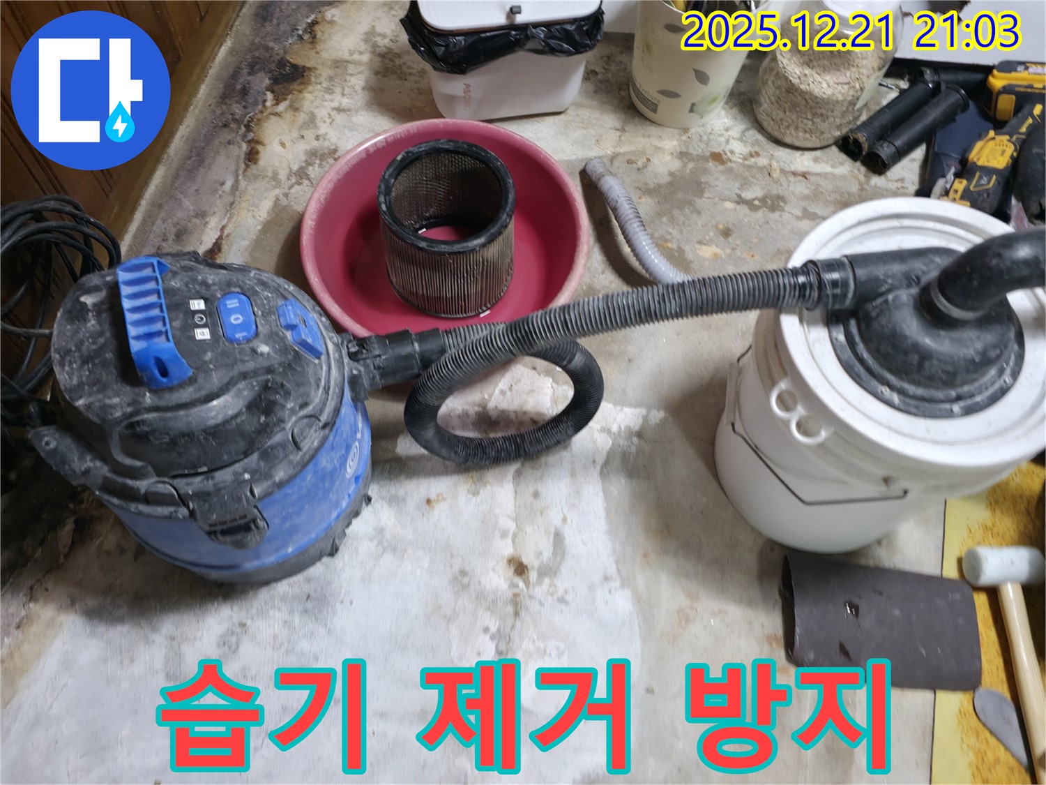 꼼꼼한 습기 제거 작업 - 곰팡이 발생을 사전에 차단합니다.