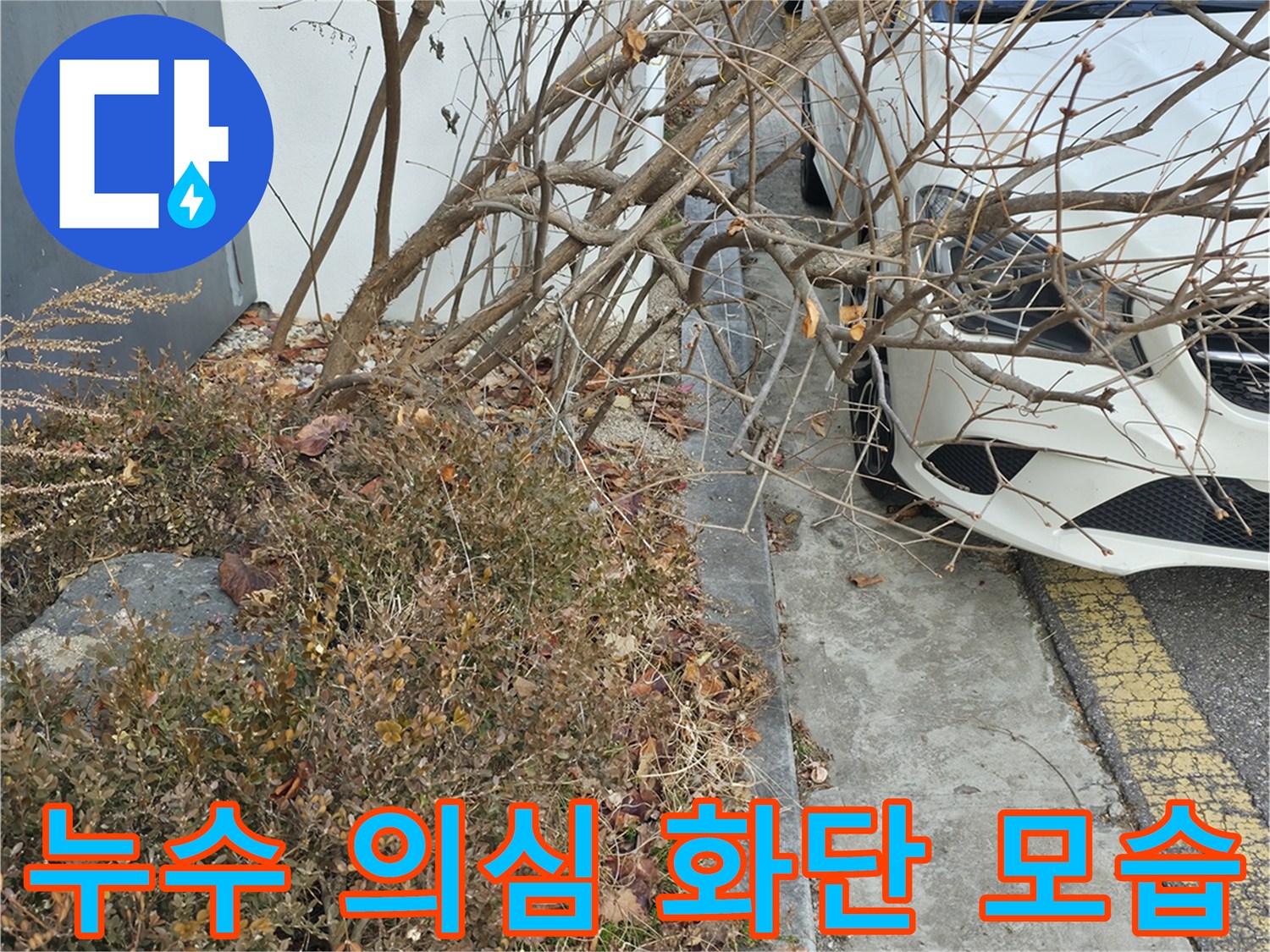 분당 건물 외벽-배관 물샘 확인을 위한 탐지 지점