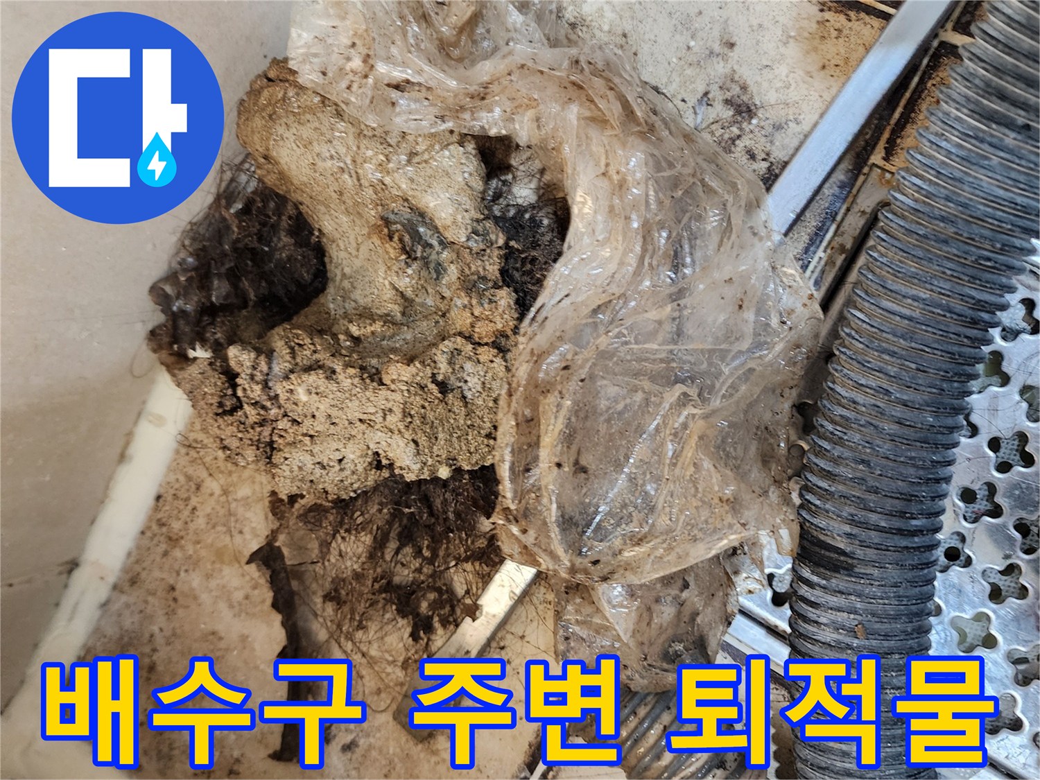 배수관-입구에-쌓인-오염된-찌꺼기들