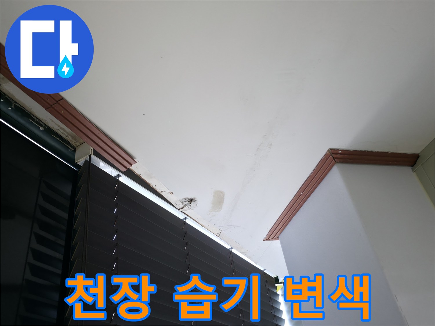 천장-마감재-부근의-습윤한-상태-확인