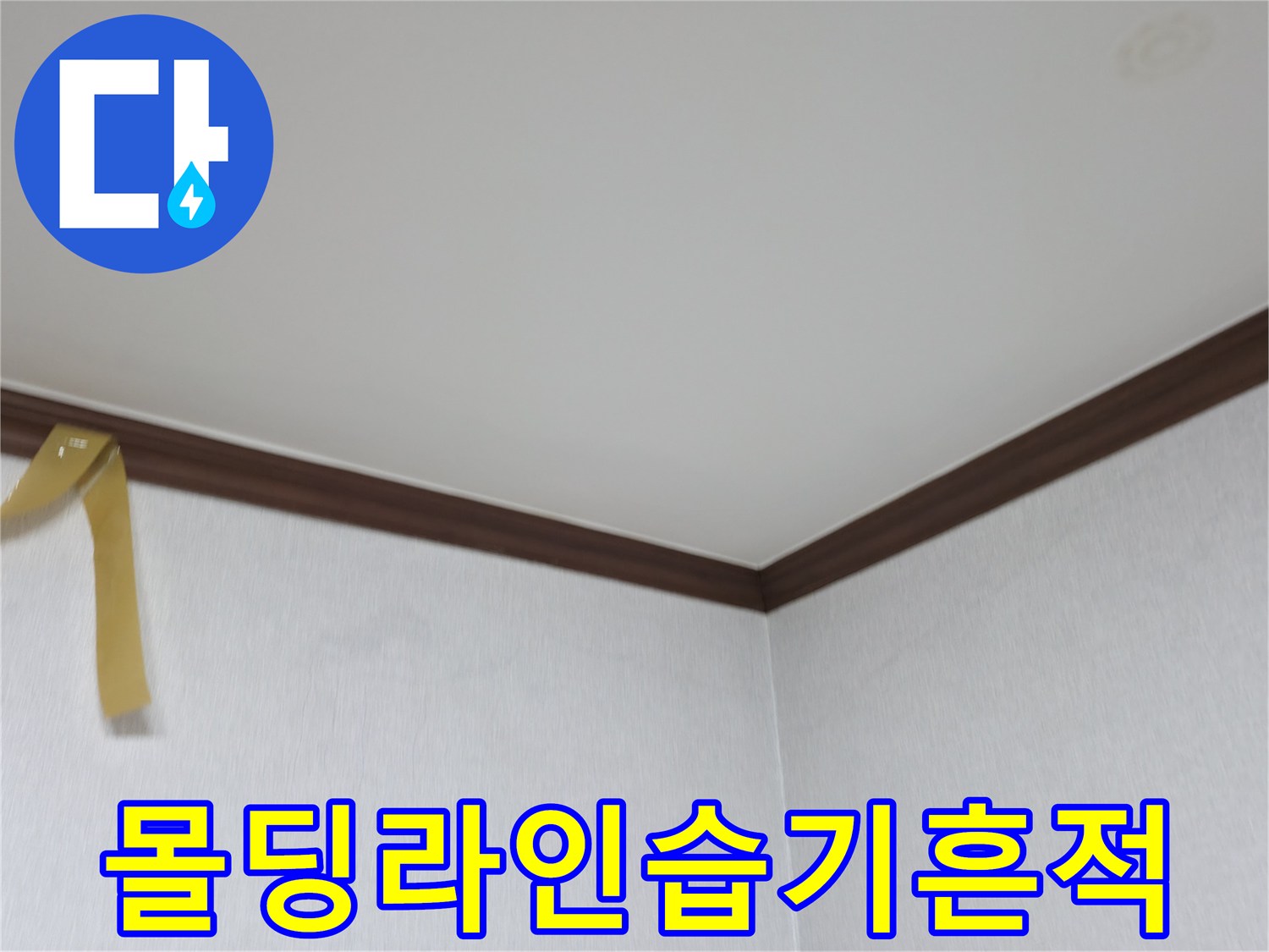천장 몰딩 경계면의 수분 침투 상태