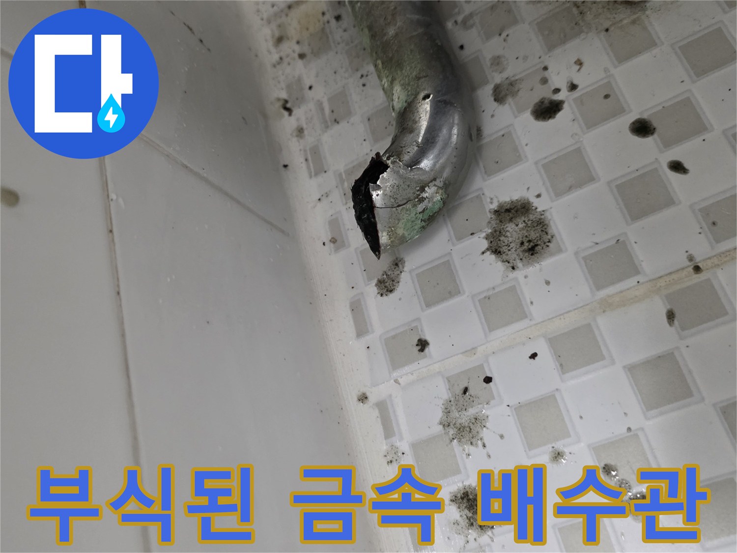 노원구-현장-세면대-배수관-파손-및-오염