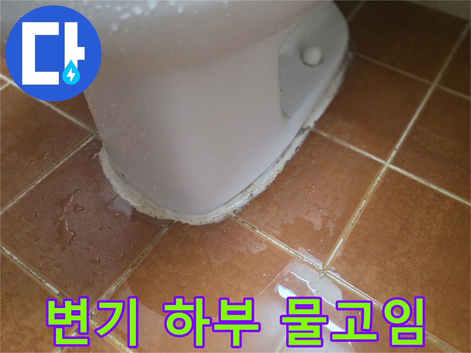 변기-하단부-타일-사이-물고임-현상