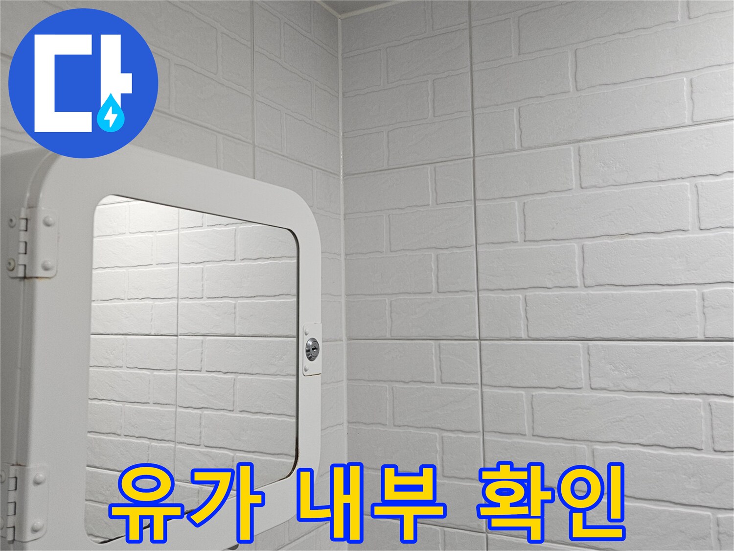 배수구 덮개-내부의 누수 유발 요인 검사 중