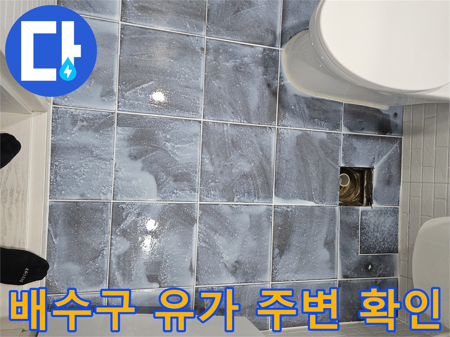 양천구-화장실-배수구-유가-부근-누수-흔적-관찰