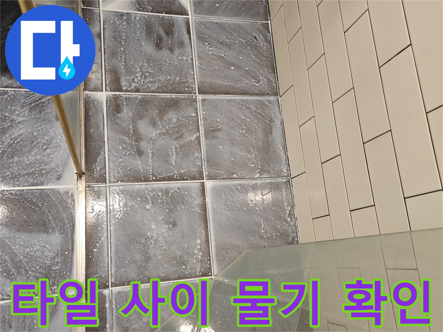 화장실-타일-사이-배수구-주변-상태