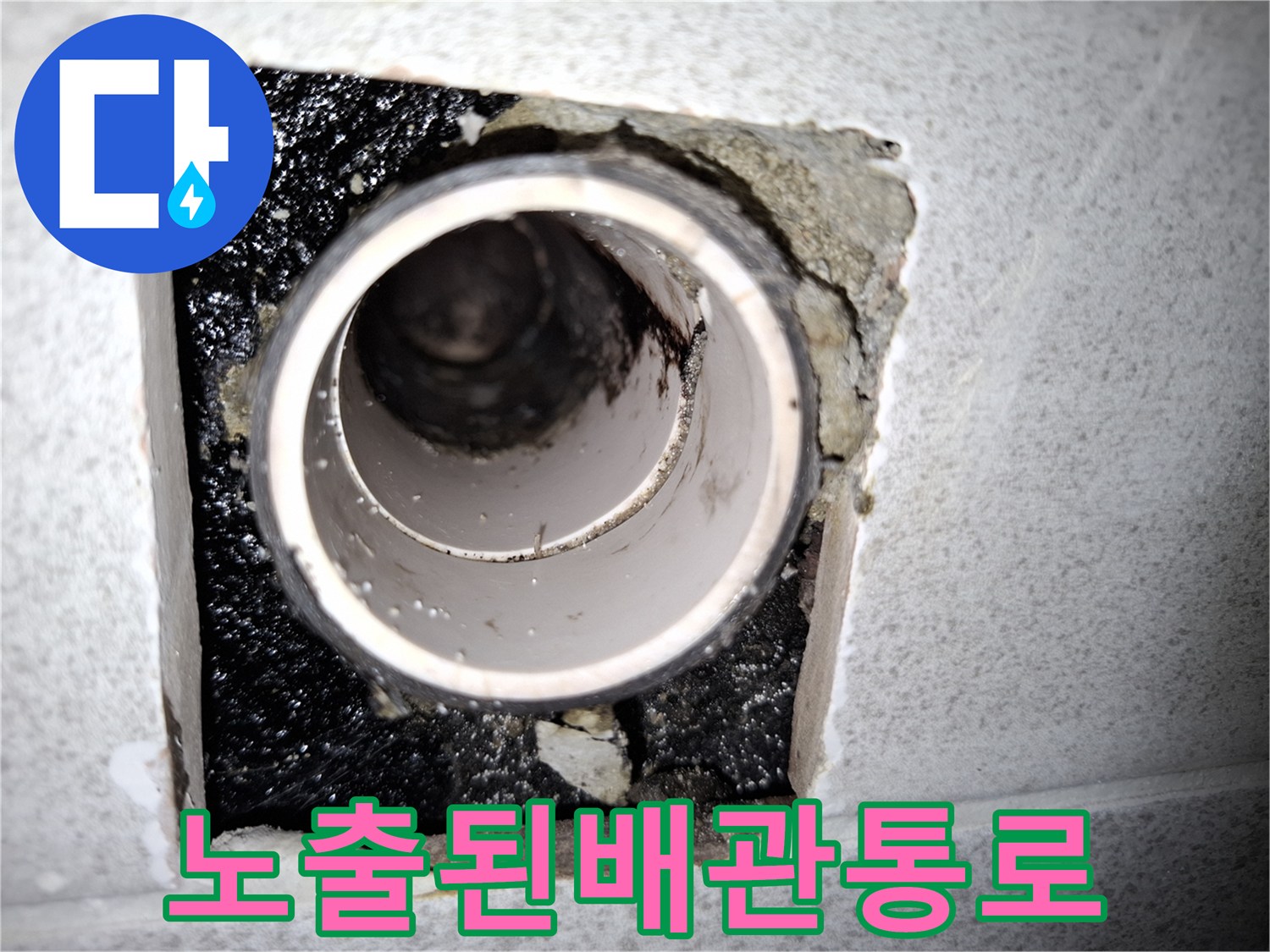 화장실-천장-내부-배관-확인-중