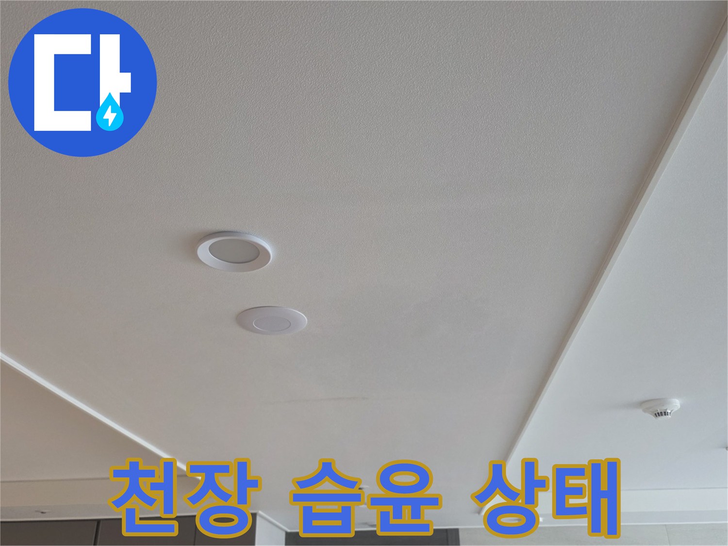 천장-마감재-표면의-물기-흔적